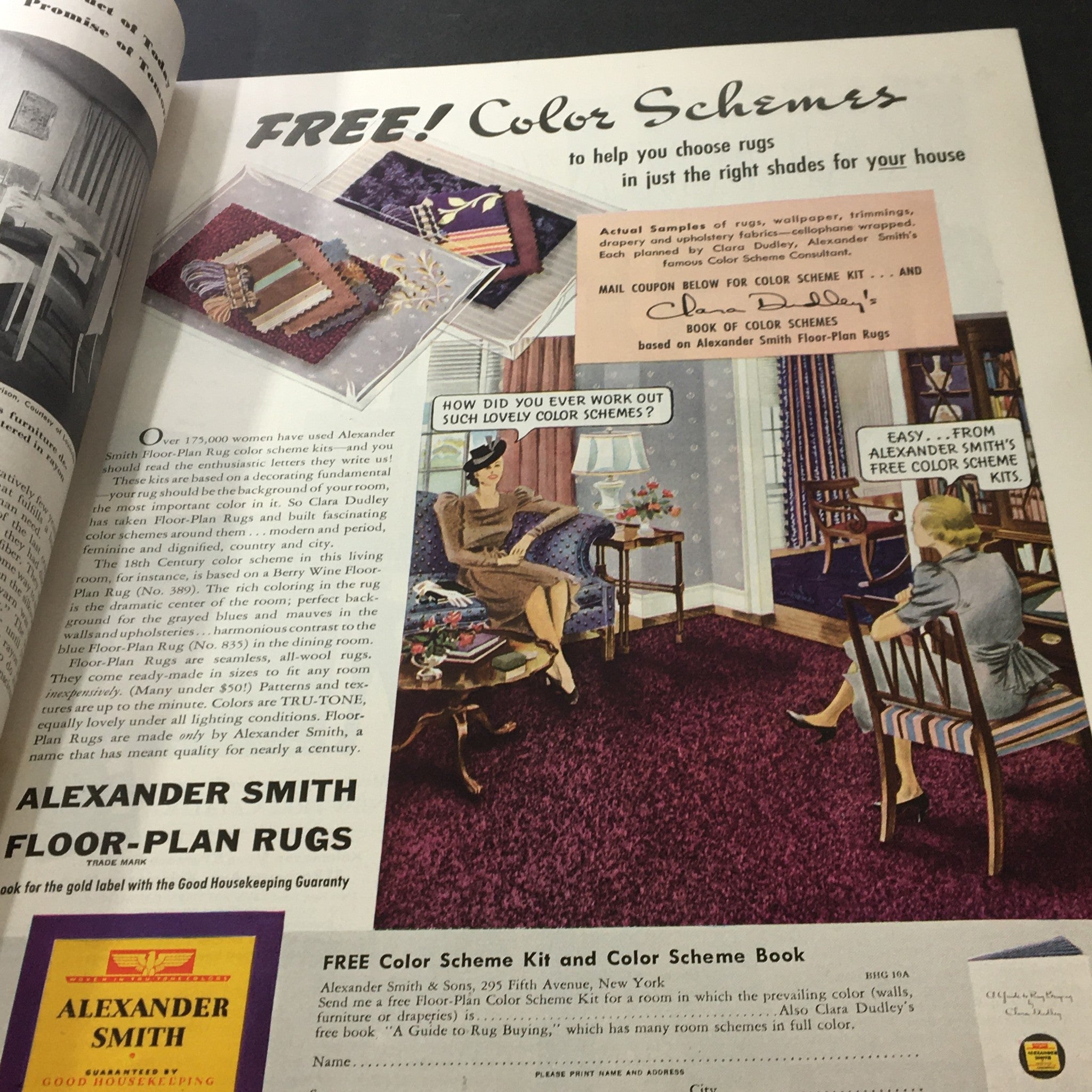 VTG Better Homes & Gardens October 1939 Fall Furnishing and Color Schemes