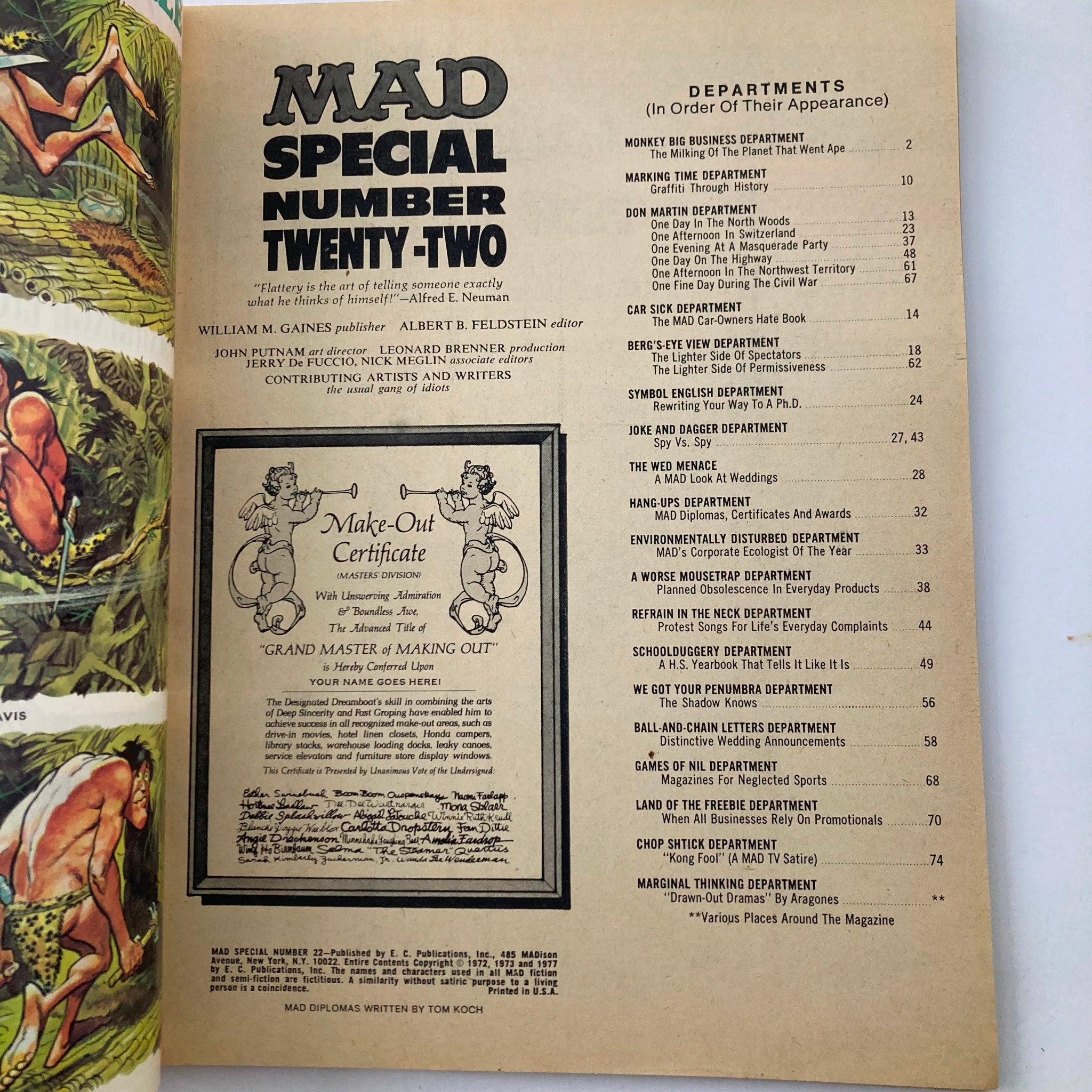 VTG 1977 Mad Magazine Special Number Twenty-Two 6.0 FN No Label