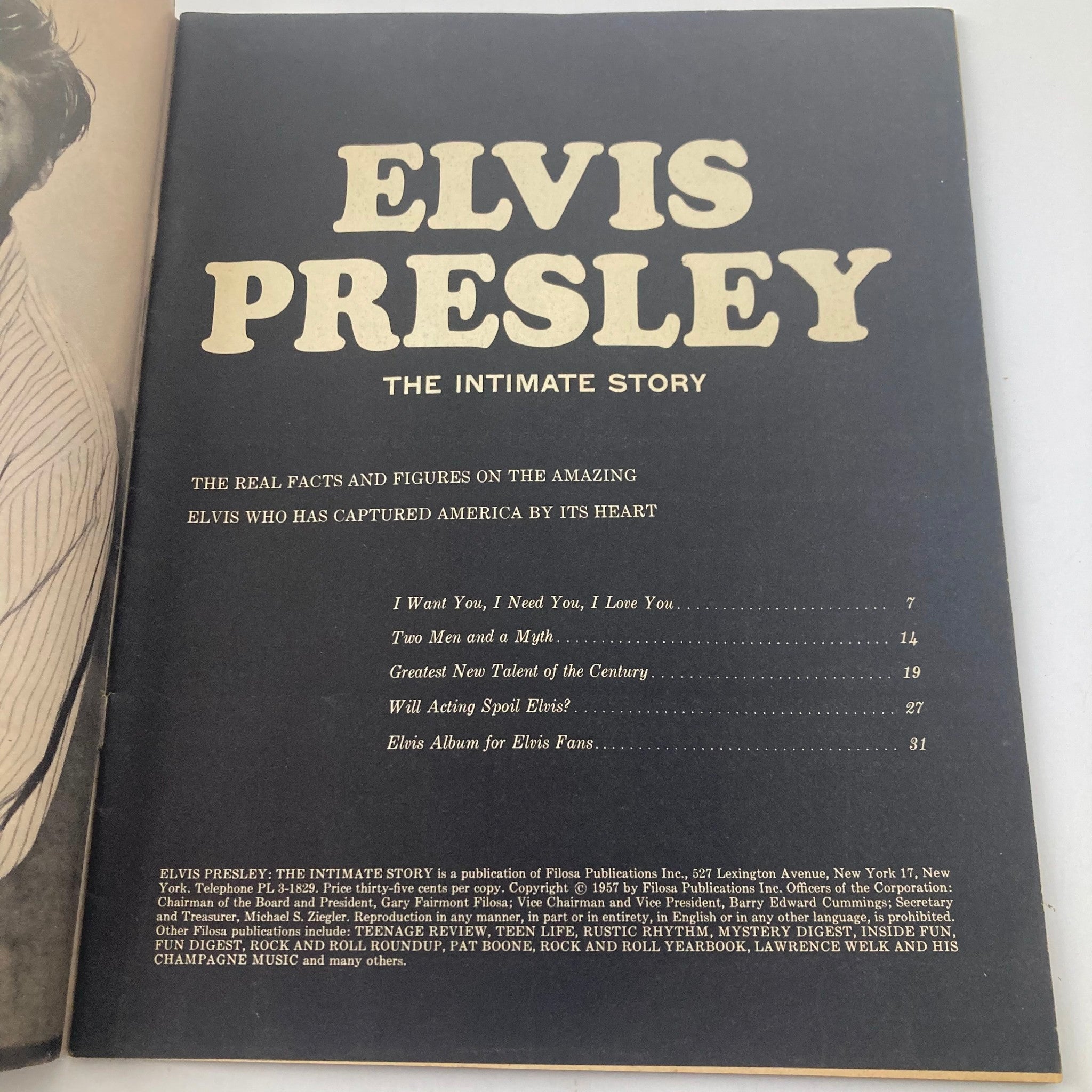 VTG The Intimate Story Magazine 1957 Elvis Presley Album for Fans No Label