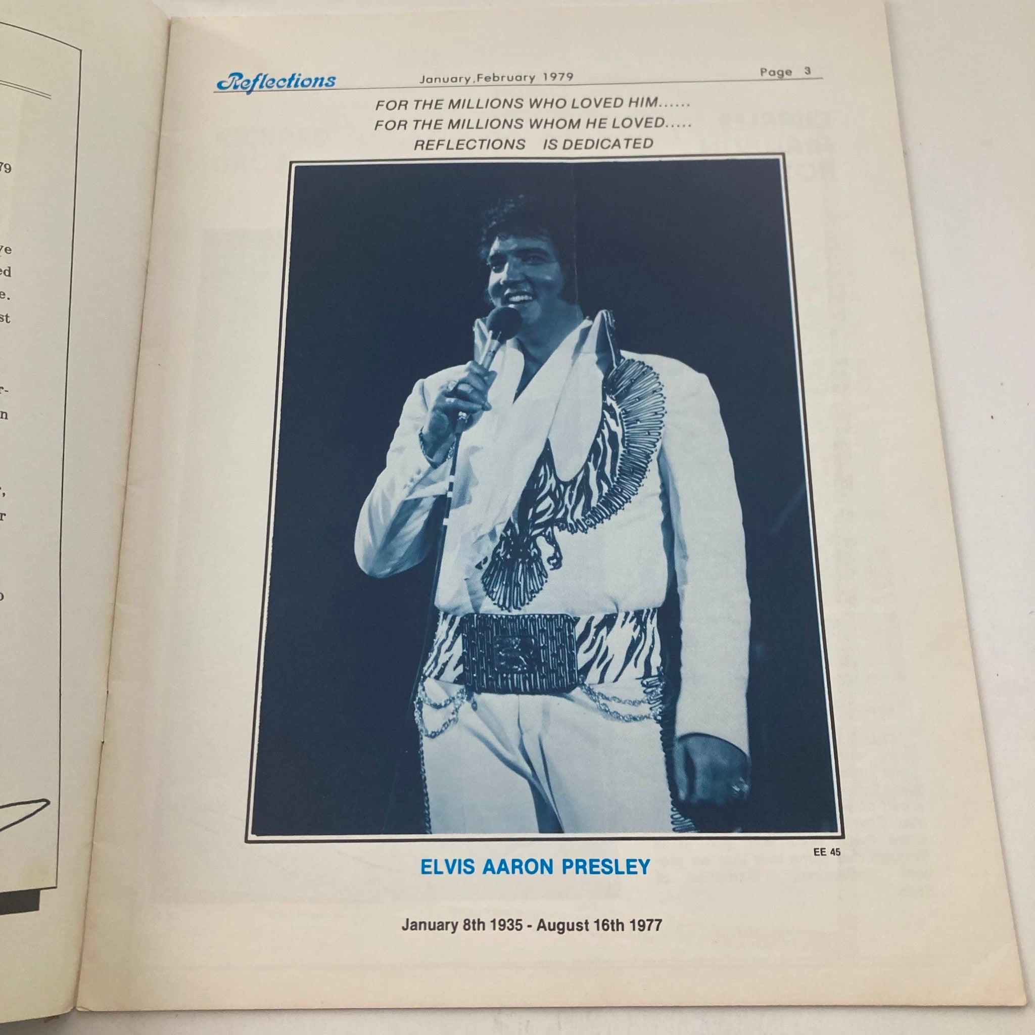 VTG Reflections Magazine January 1979 Elvis Aaron Presley No Label