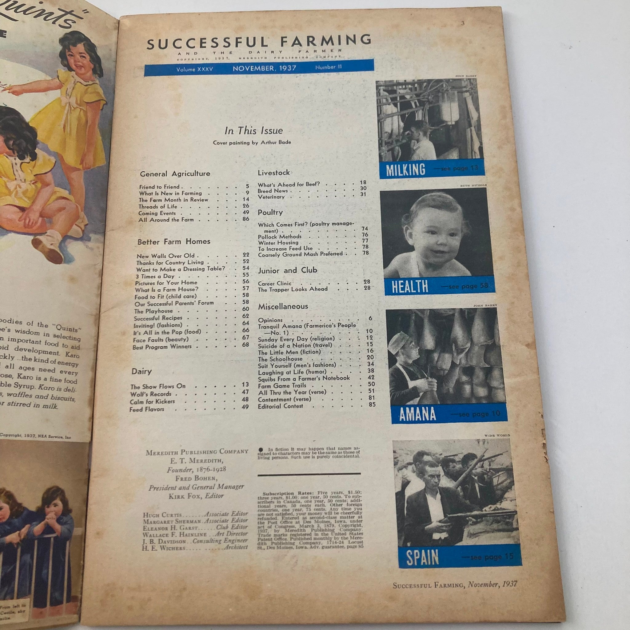 VTG Successful Farming Magazine November 1937 Thanks for Country Living