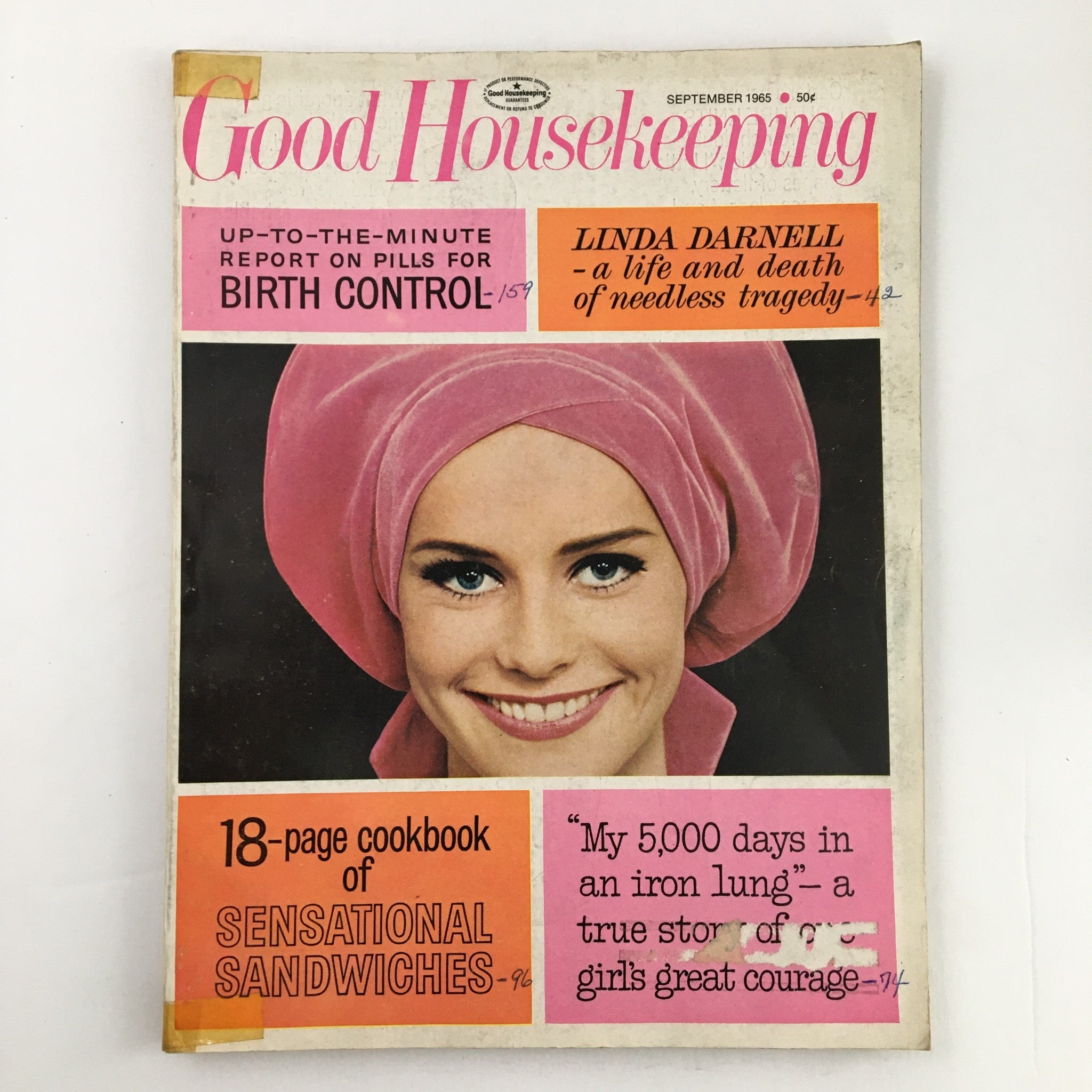 Good Housekeeping Magazine September 1965 Linda Darnell Life & Death Tragedy