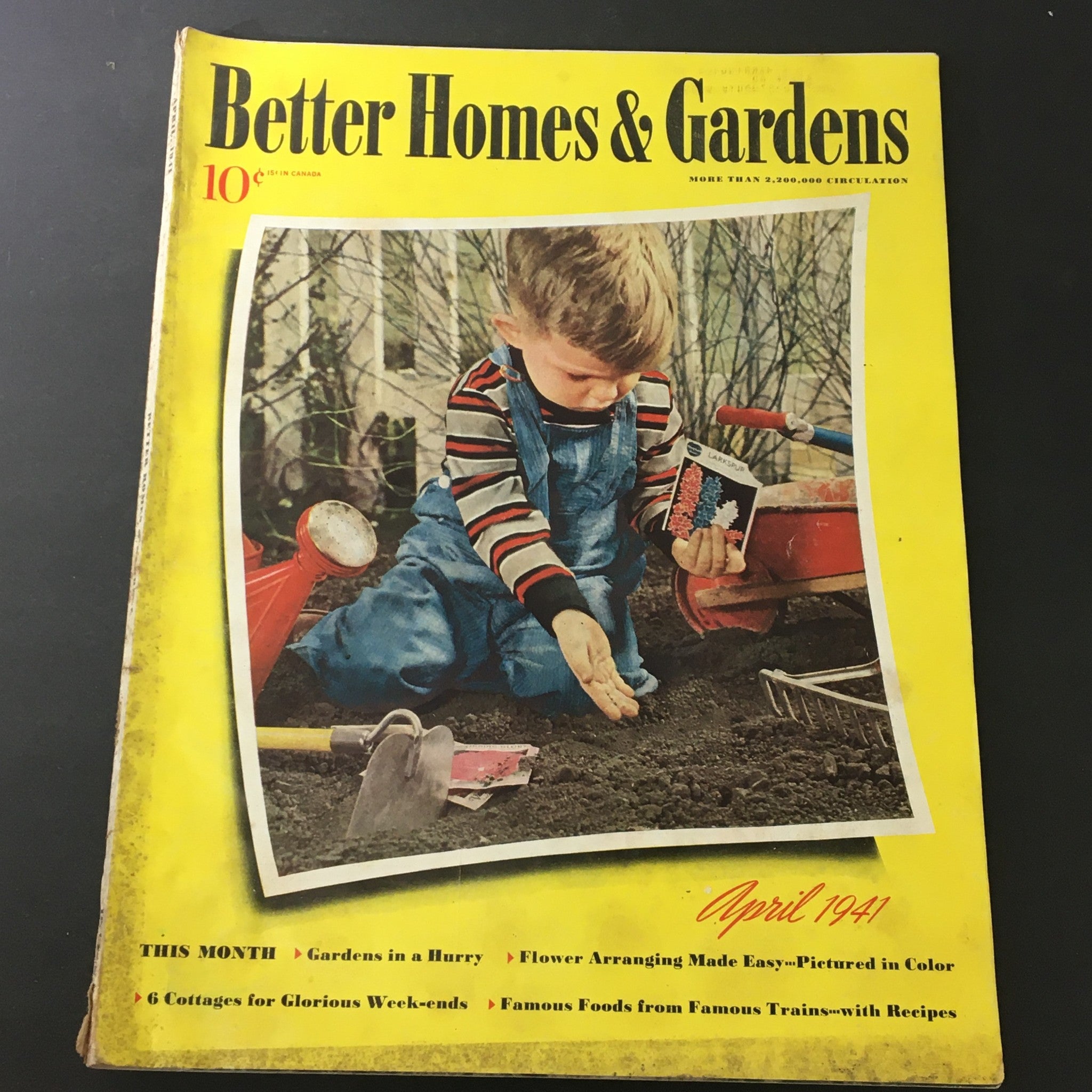 VTG Better Homes & Gardens April 1941 Flower Arranging Made Easy Colored Picture