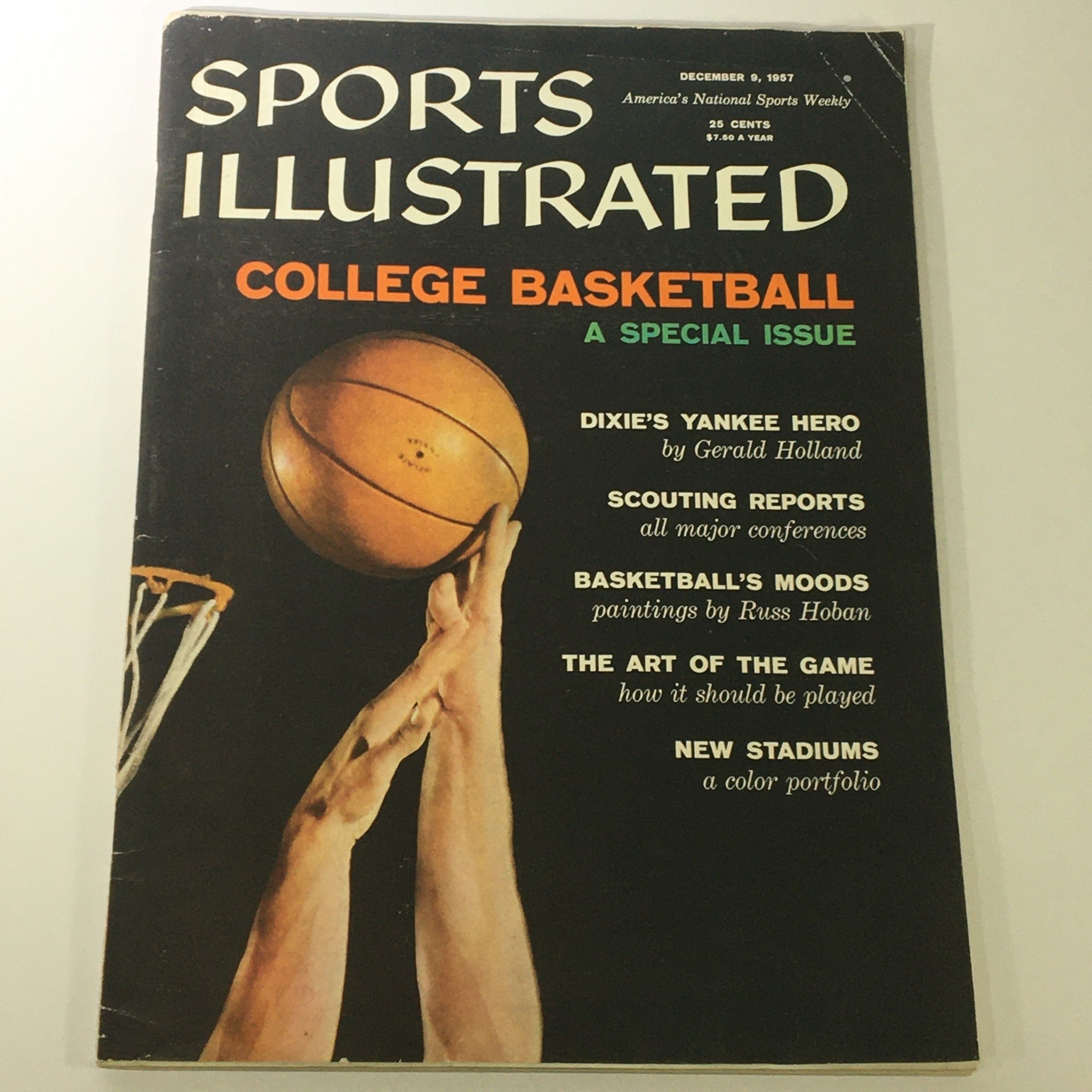 VTG Sports Illustrated Magazine December 9 1957 Dixie's Yankee Hero, Newsstand