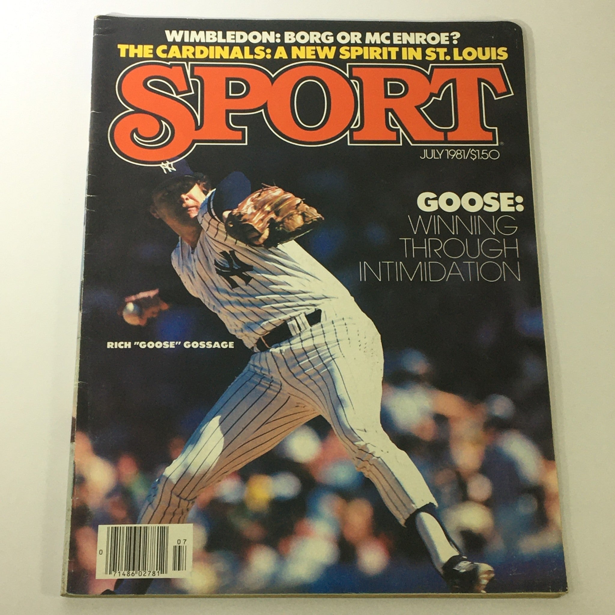 VTG Sport Magazine July 1981 Rich "Goose" Gossage, Wimbledon, Newsstand