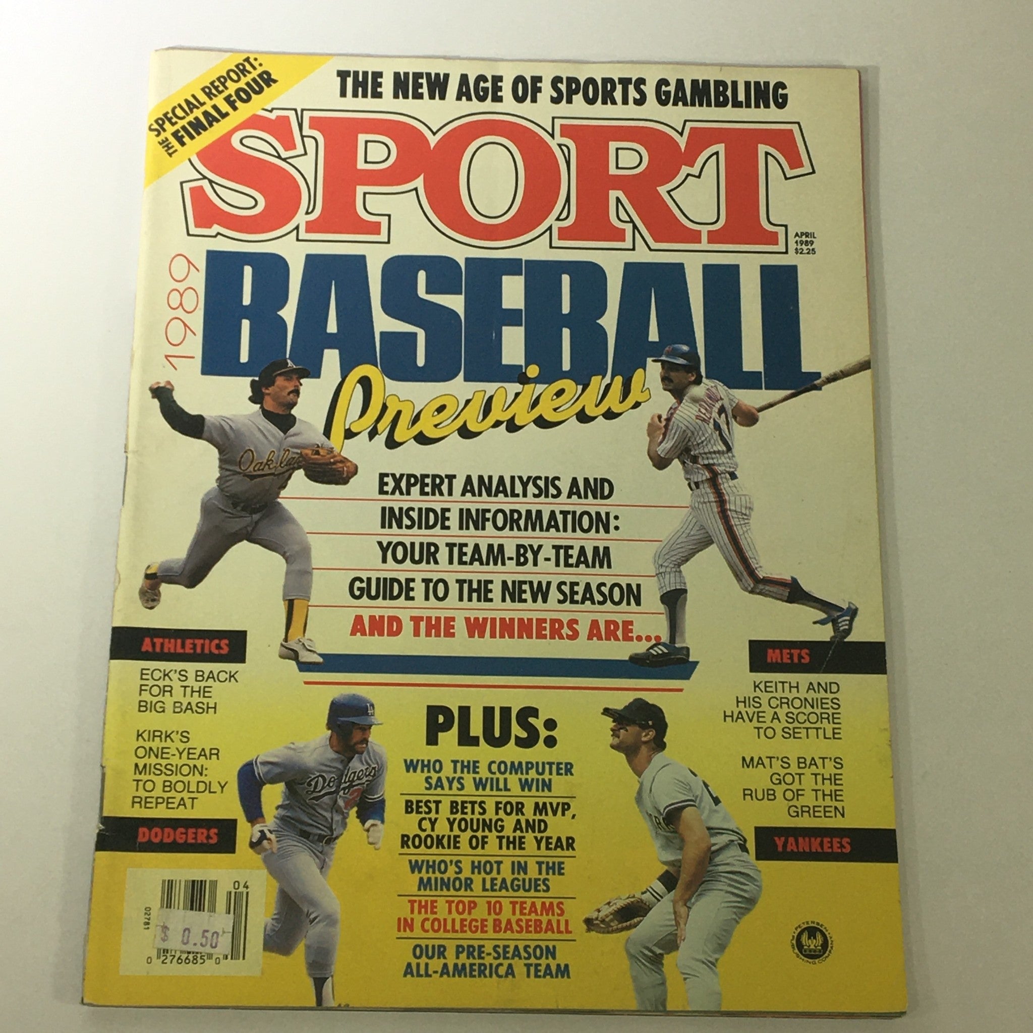 VTG Sport Baseball Preview Magazine April 1989 Keith & His Cronnies, Newsstand