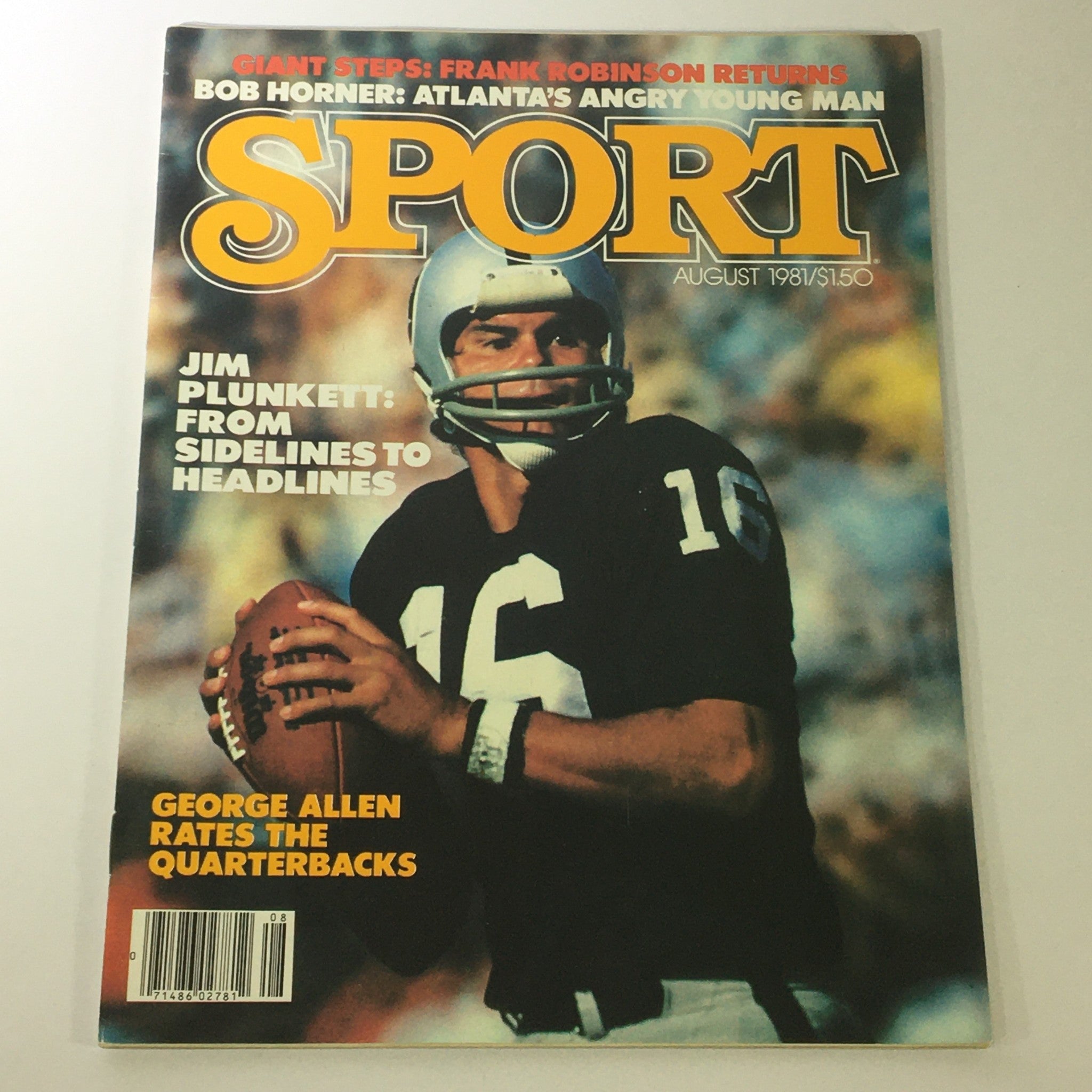 VTG Sport Magazine August 1981 George Allen, Jim Plunkett, Newsstand