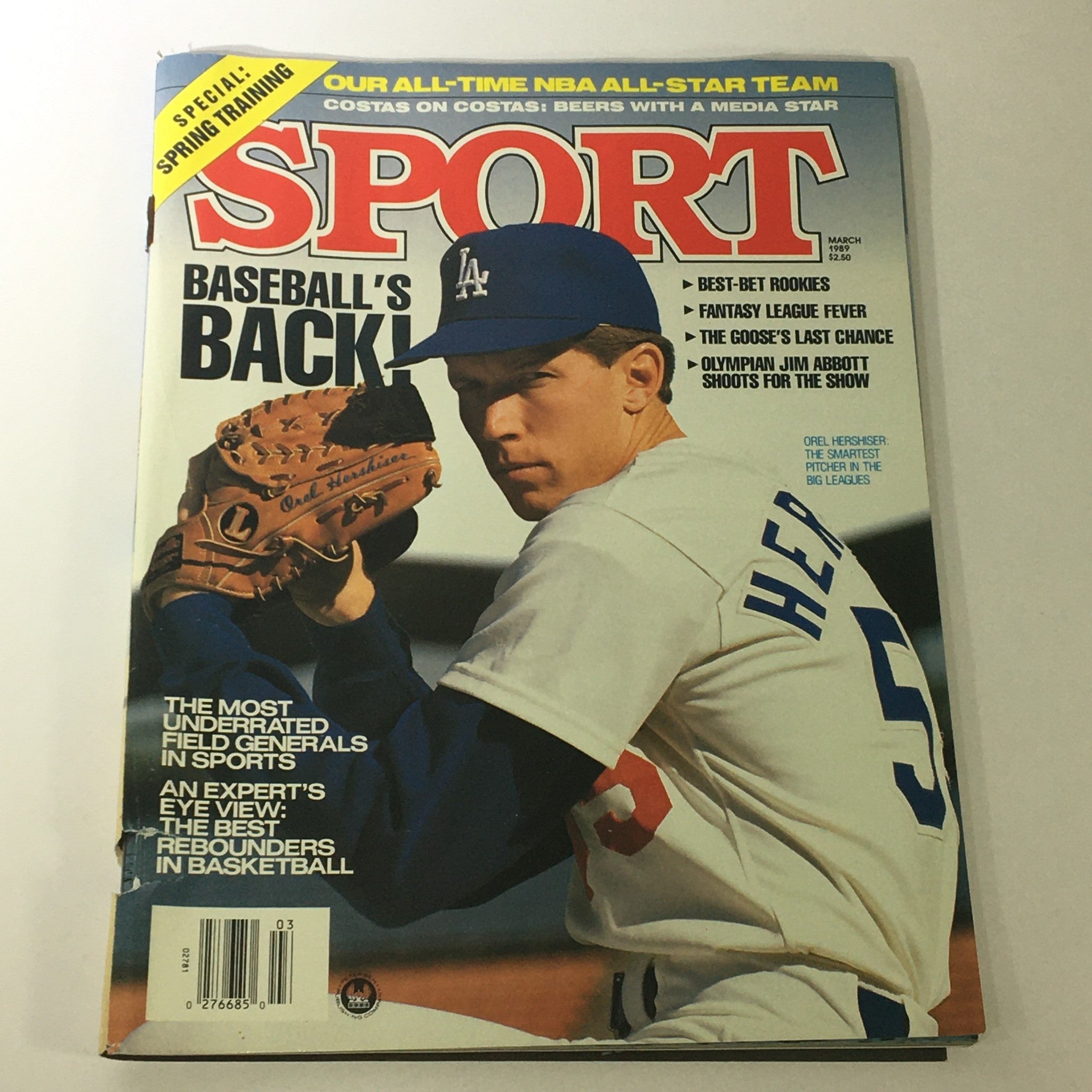 VTG Sport Magazine March 1989 Orel Hershiser, Olympian Jim Abbott, Newsstand