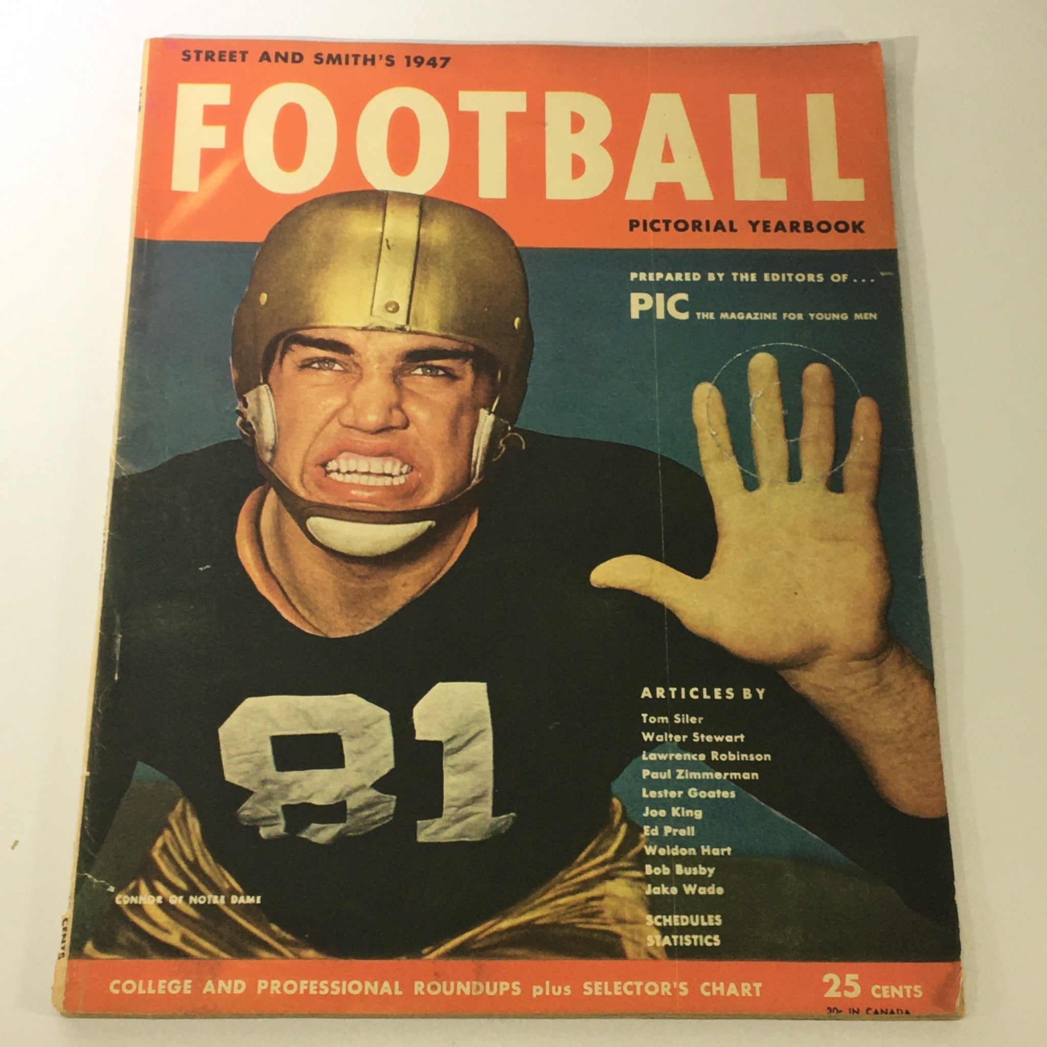 Street & Smith's Football Pictorial Yearbook 1947 Conde of Note Dame, Newsstand