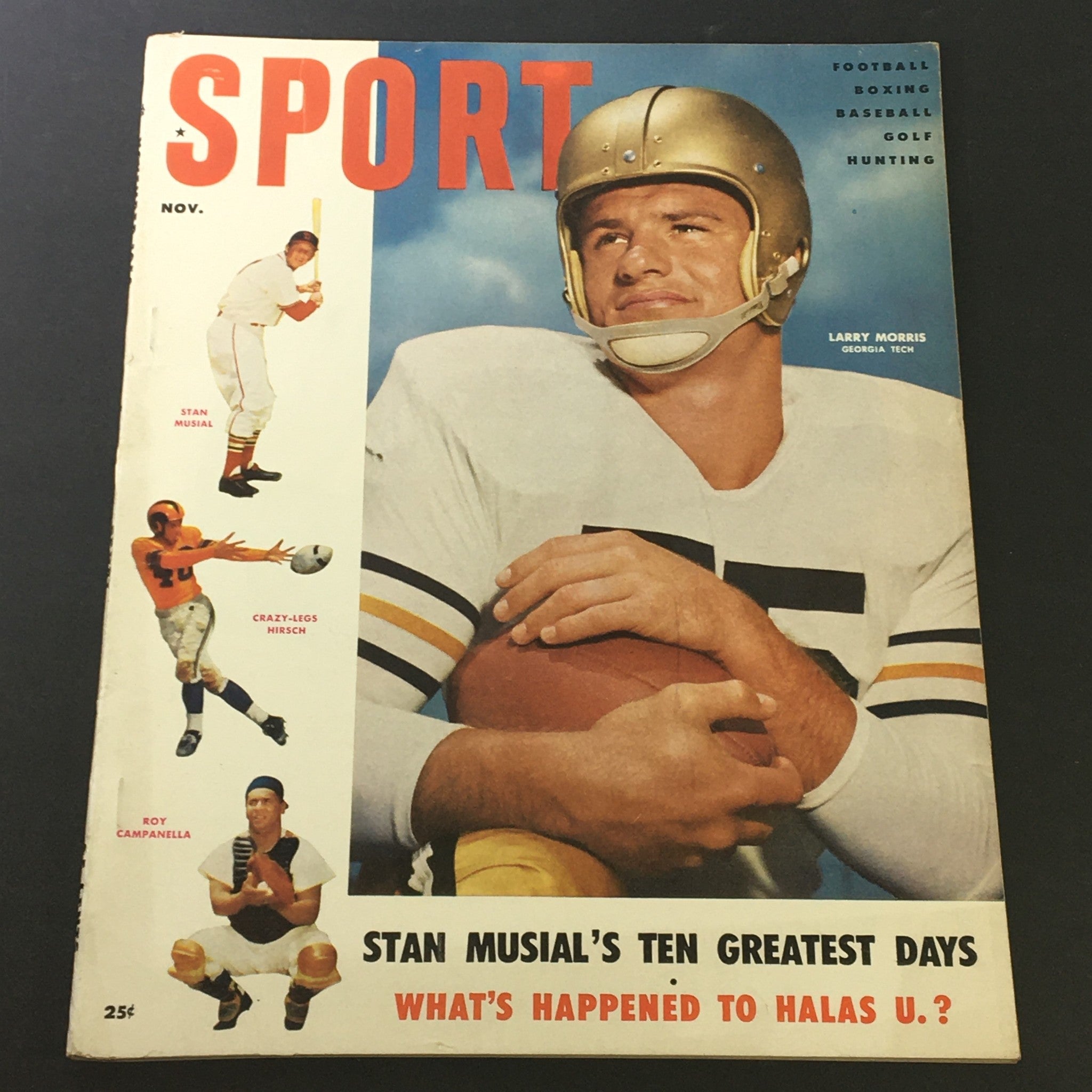 VTG Sport Magazine November 1954 Larry Morris, Stan Musial, Hirsch, Newsstand