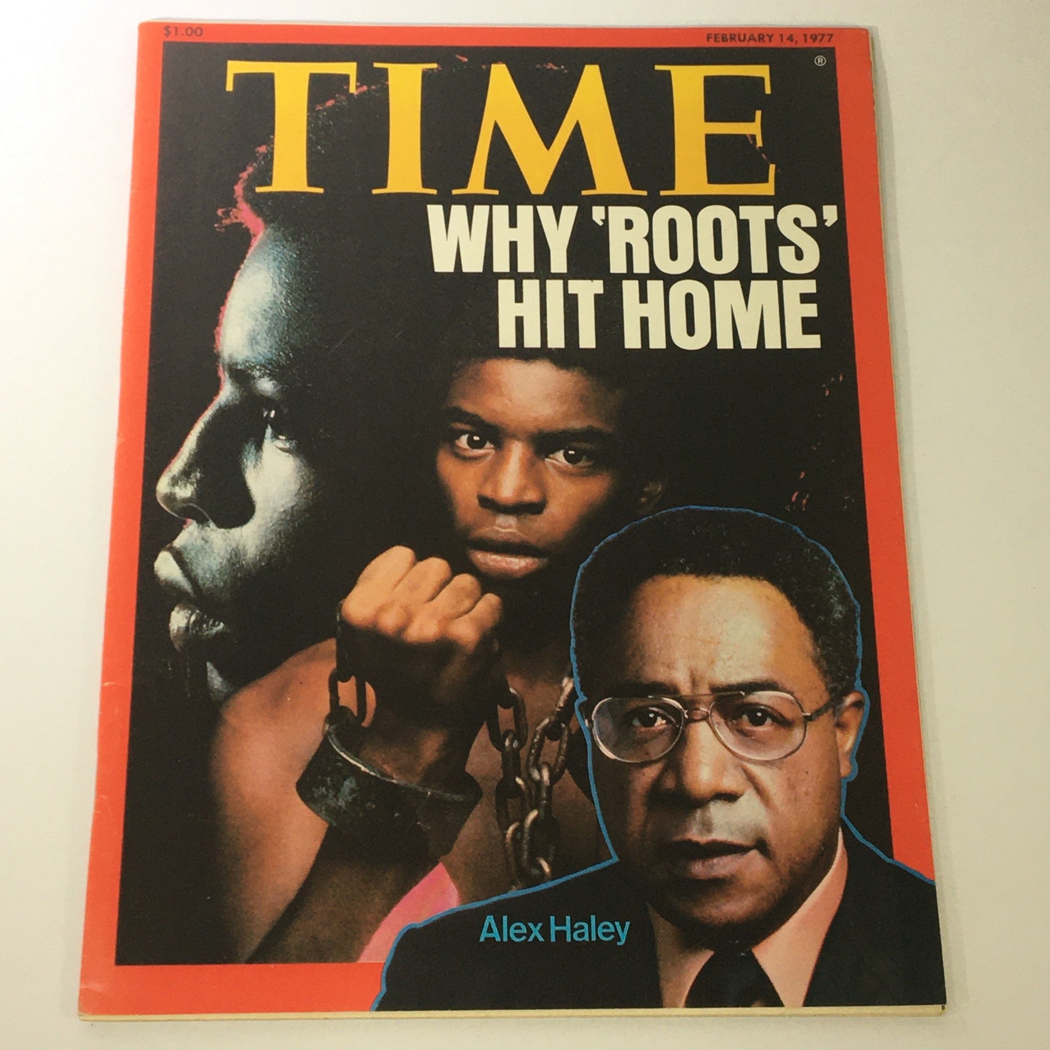 VTG Time Magazine February 14 1977 Alex Haley, Why 'Roots' Hit Home, Newsstand