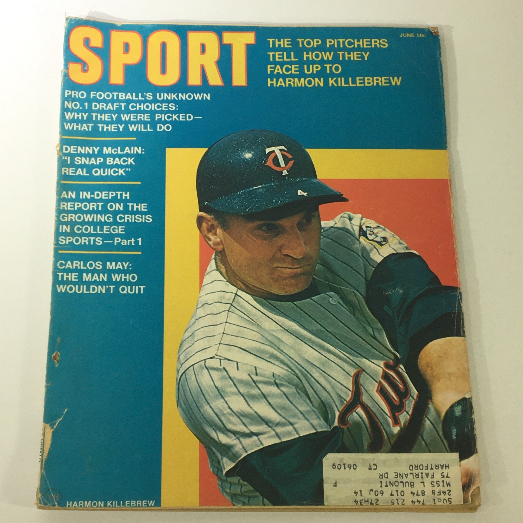 VTG Sport Magazine June 1970 Vol 49 #6 Harmon Killebrew by Bob Peterson