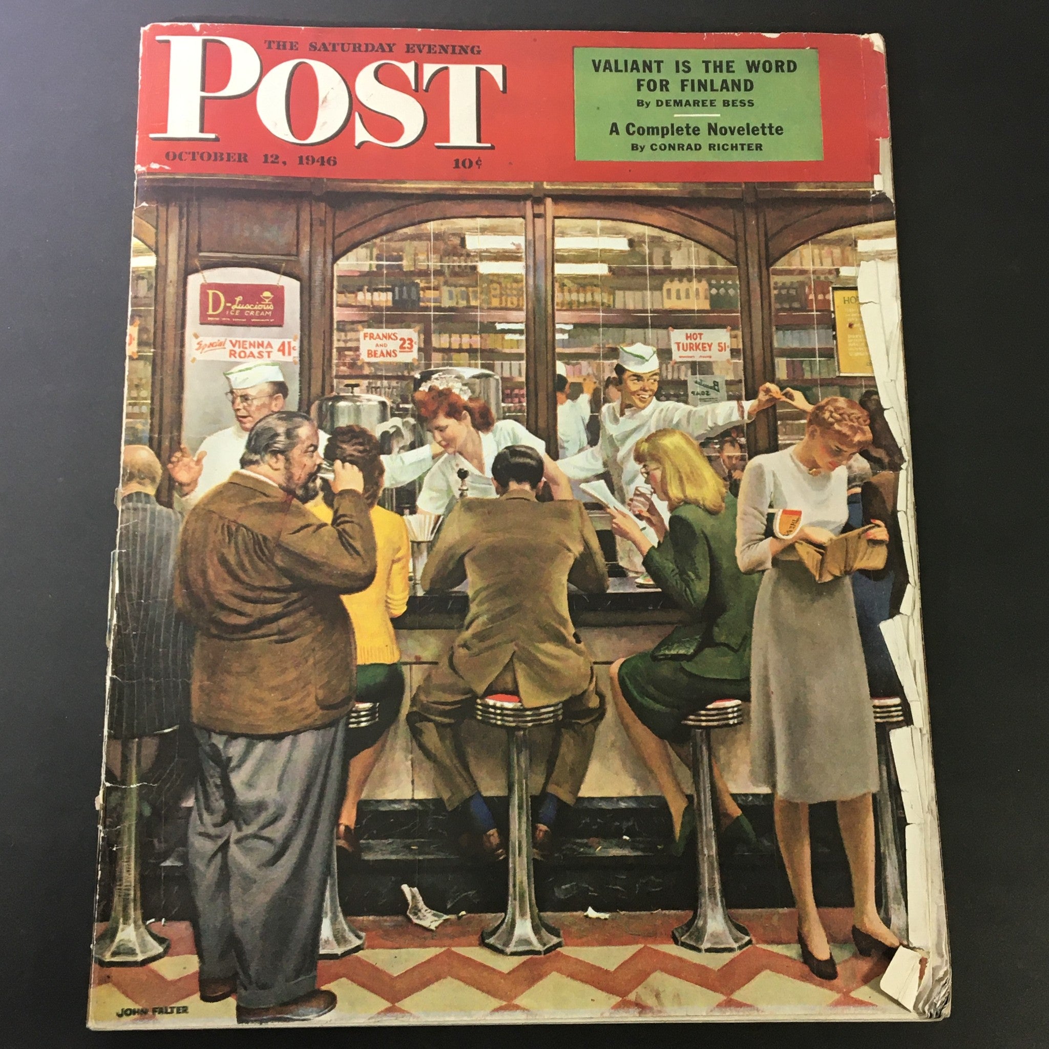 VTG The Saturday Evening Post October 12 1946 Valiant Finland Word, Newsstand