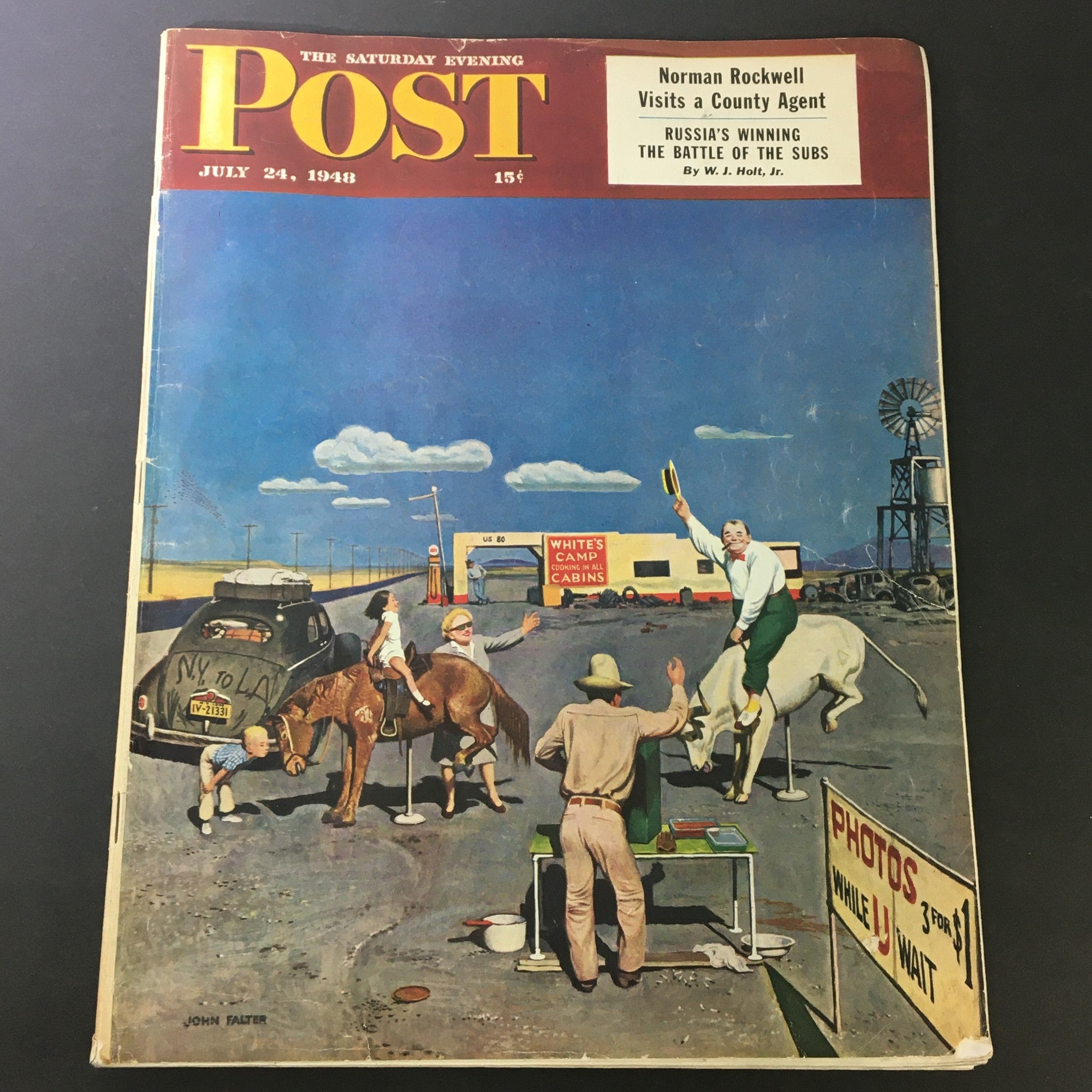 VTG The Saturday Evening Post July 24 1948 Norman Rockwell, Newsstand