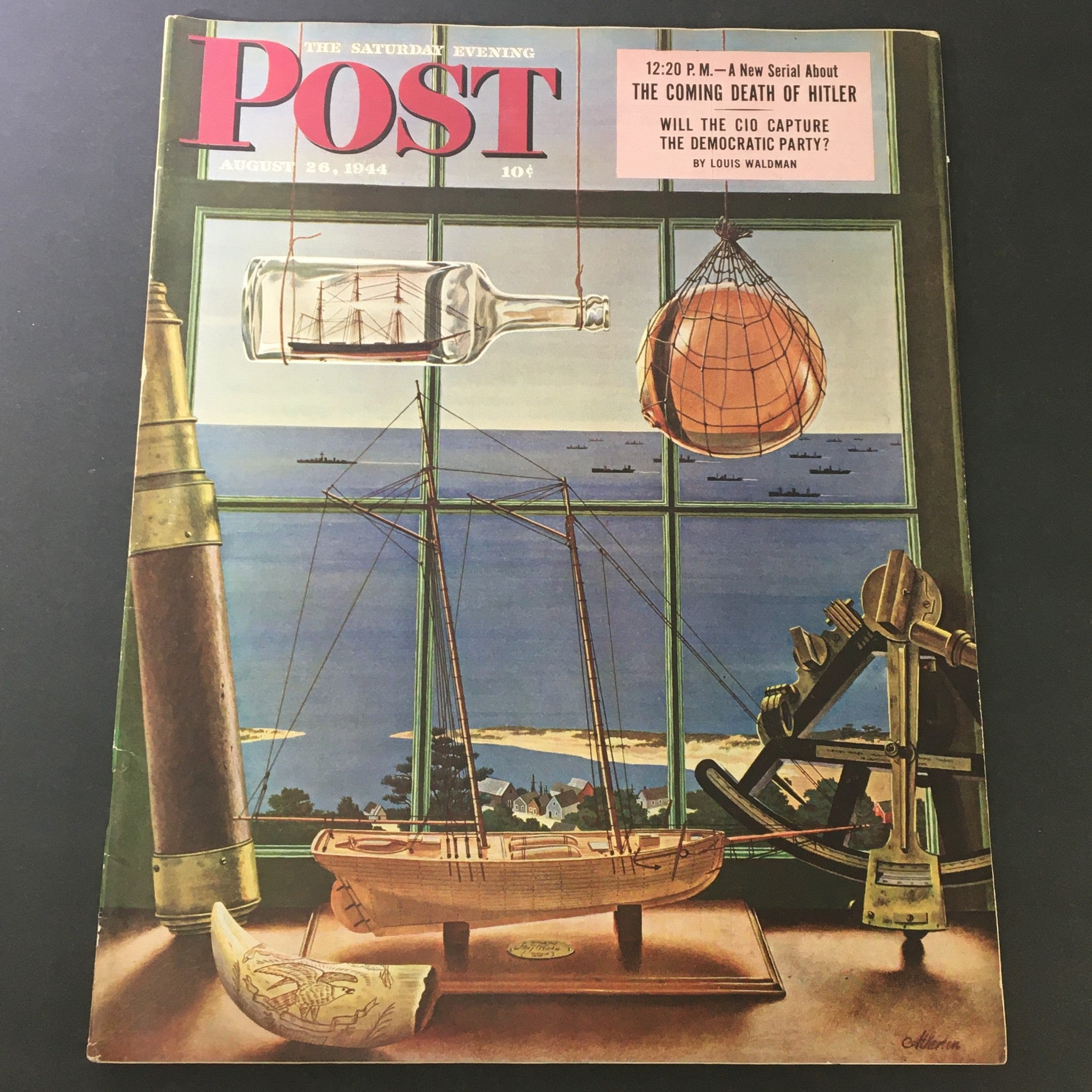 VTG The Saturday Evening Post August 26 1944 Death of Adolf Hitler, Newsstand