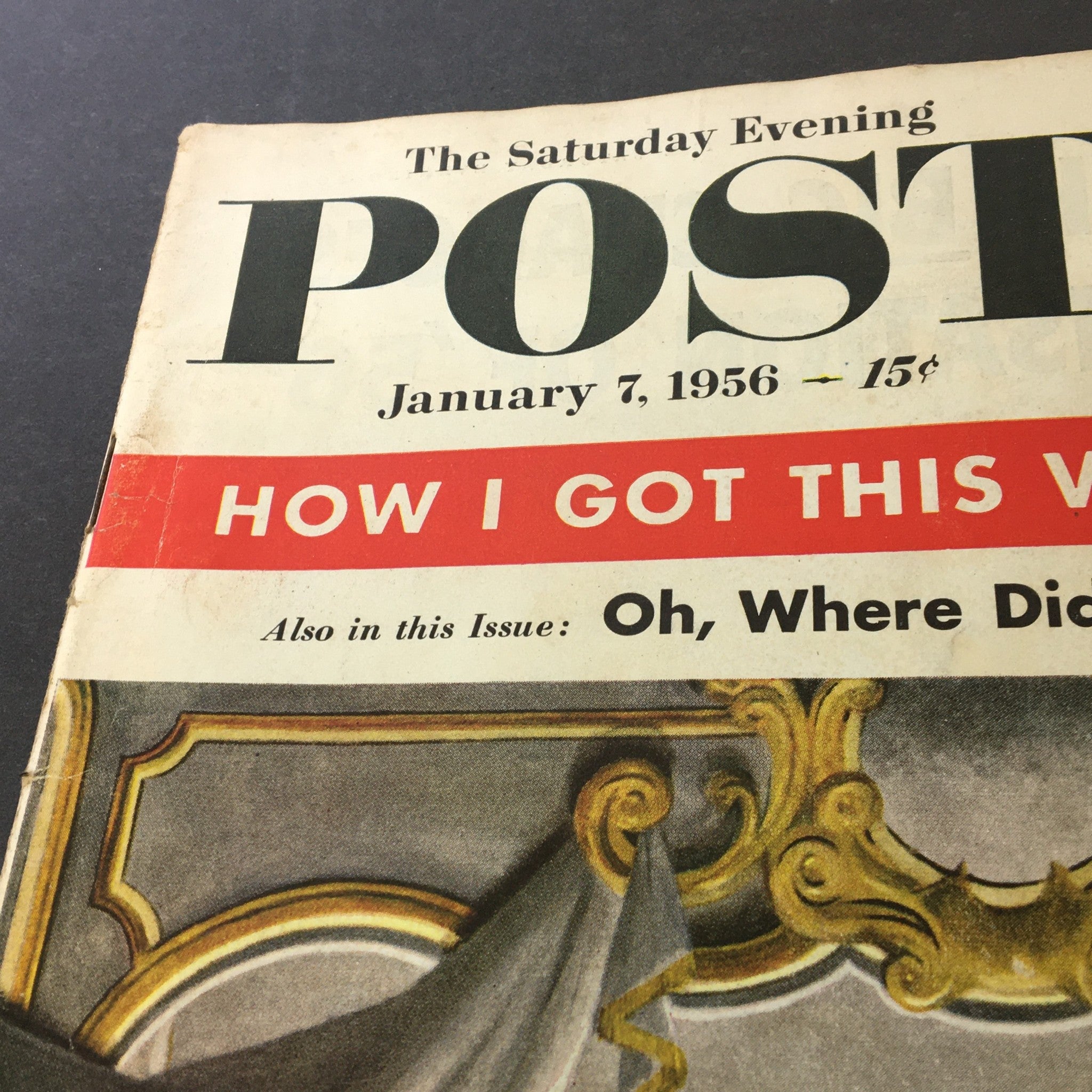 VTG The Saturday Evening Post January 7 1956 James Cagney Story, Newsstand