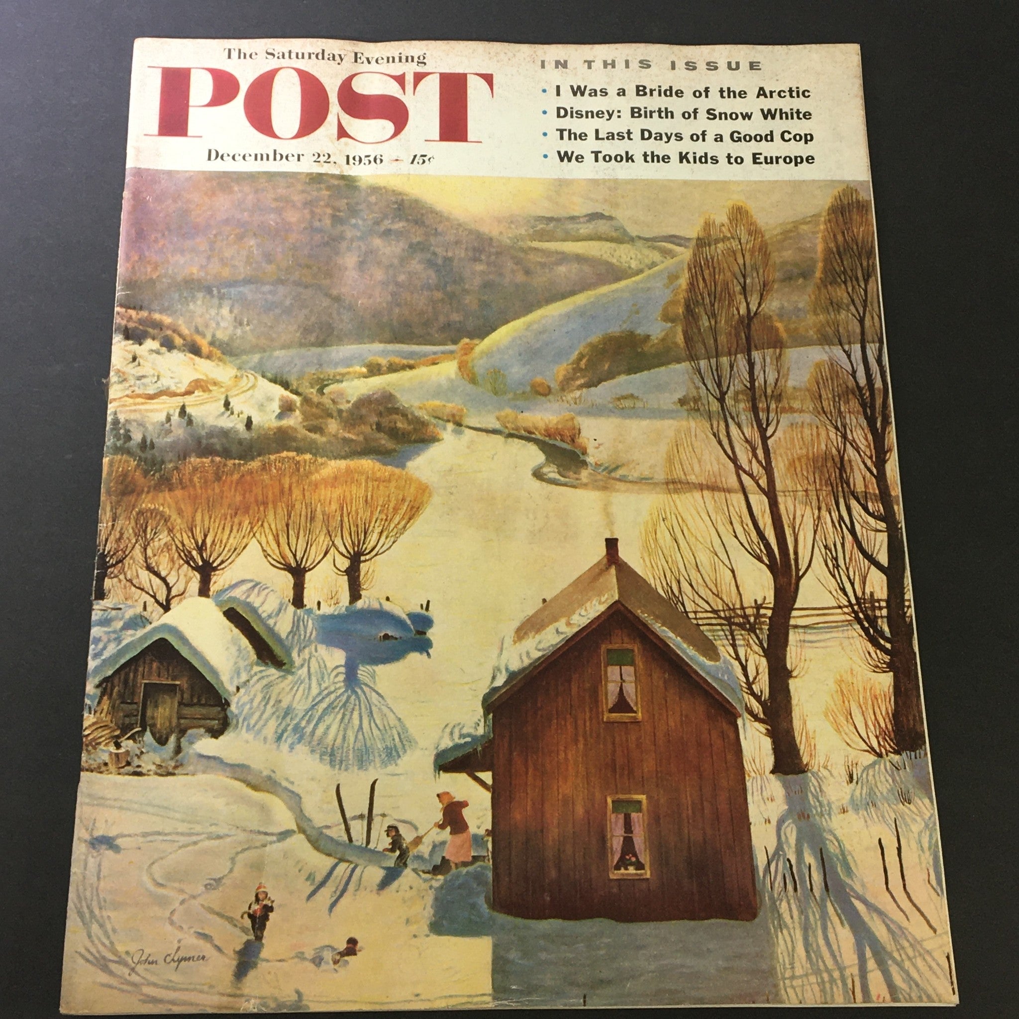 VTG The Saturday Evening Post December 22 1956 Birth of Snow White, Newsstand