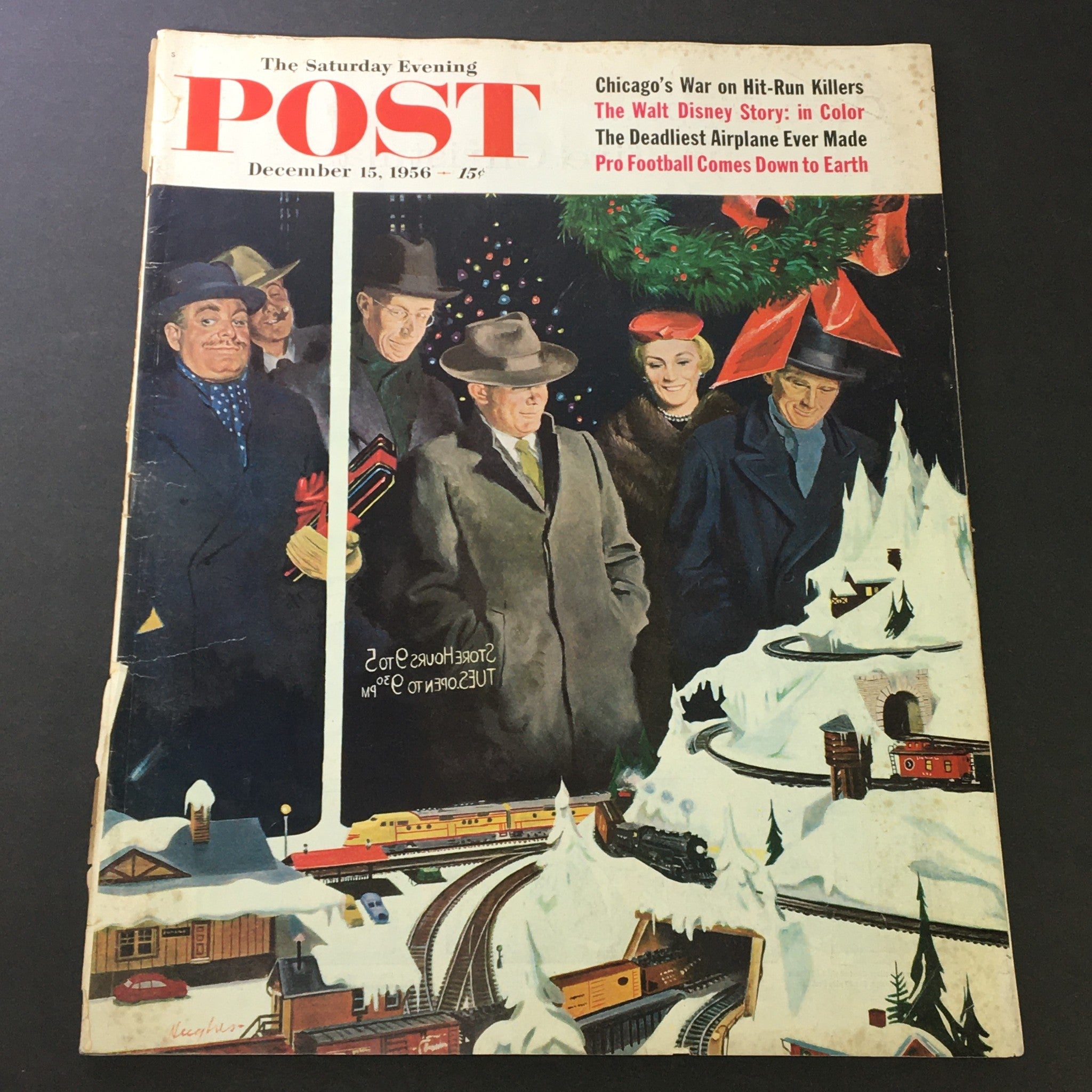 VTG The Saturday Evening Post December 15 1956 The Walt Disney Story, Newsstand