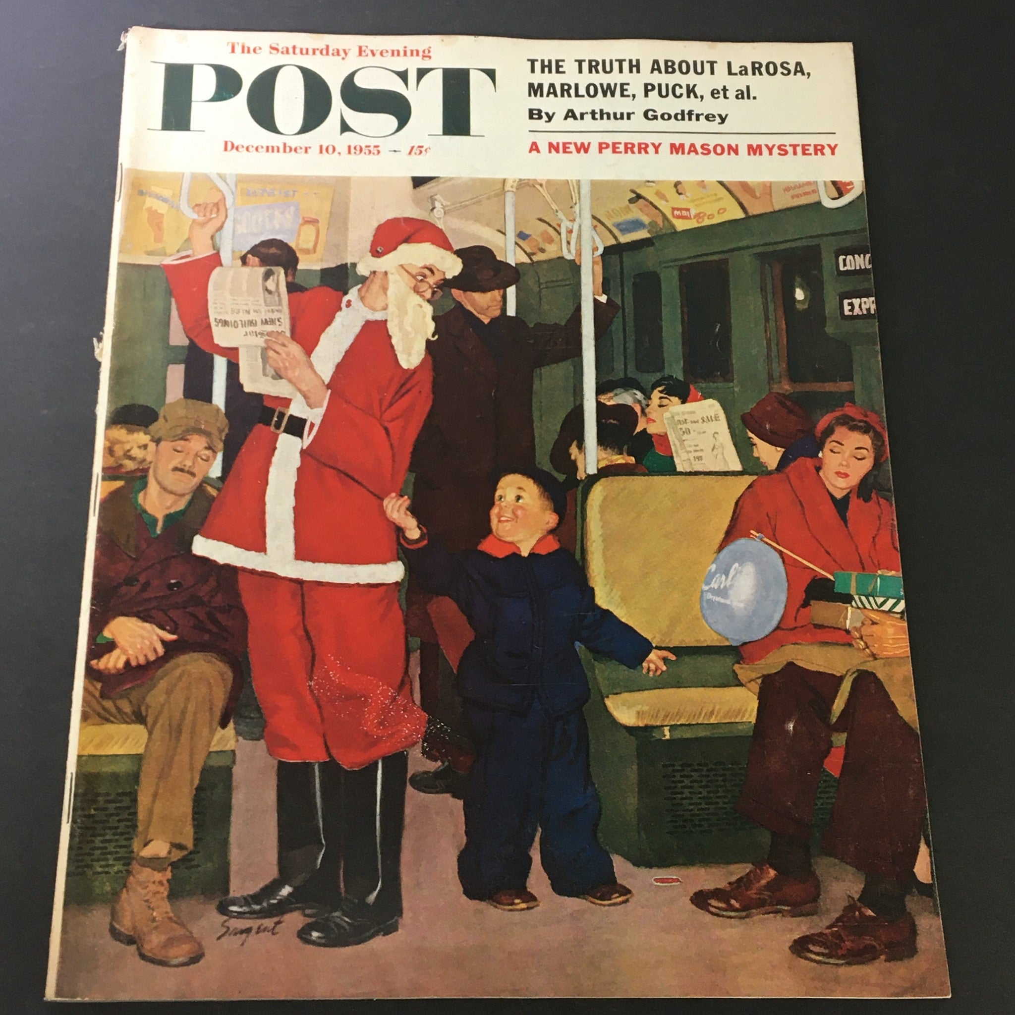 VTG The Saturday Evening Post December 10 1955 LaRosa Marlowe Truth, Newsstand