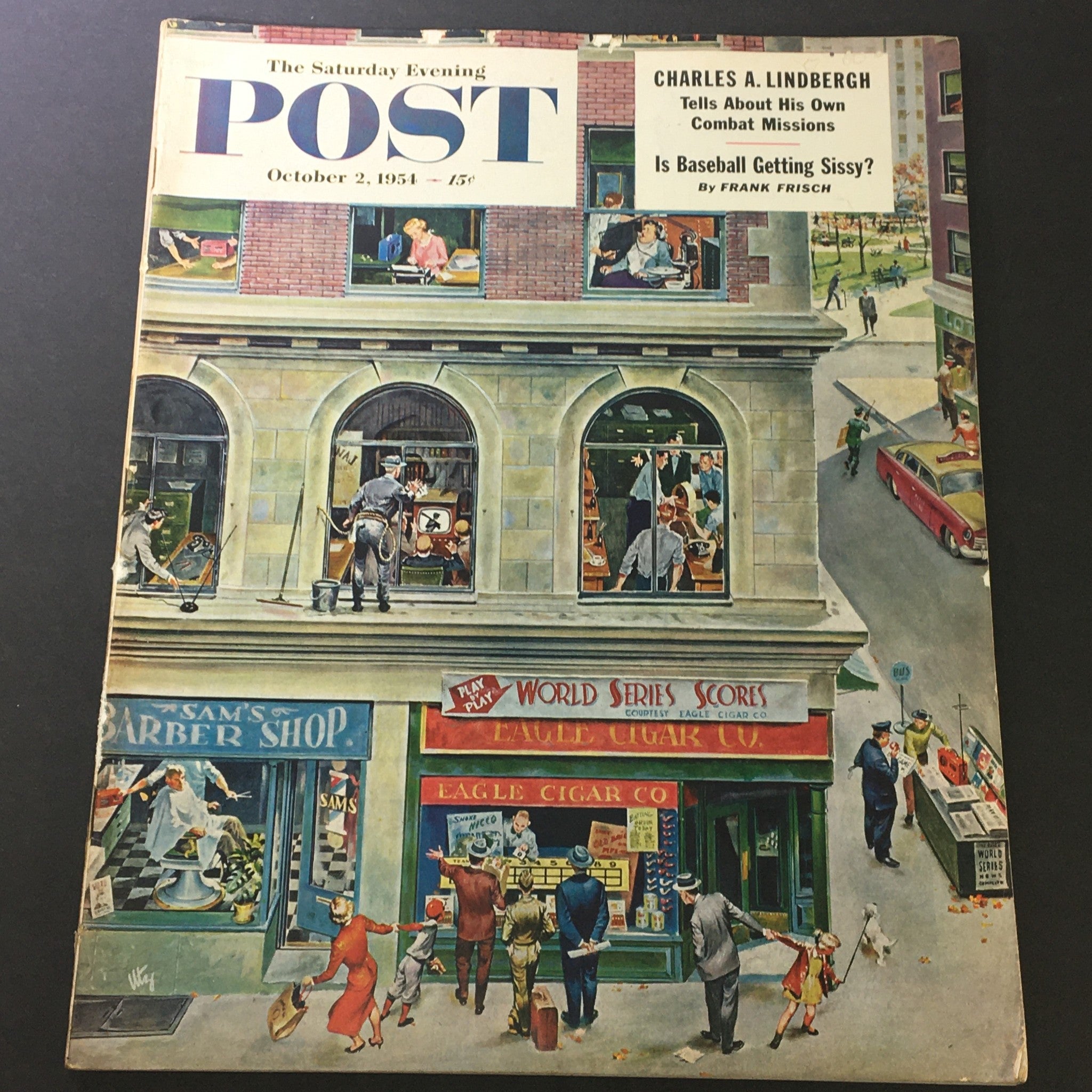 VTG The Saturday Evening Post October 2 1954 Charles A. Lindbergh, Newsstand