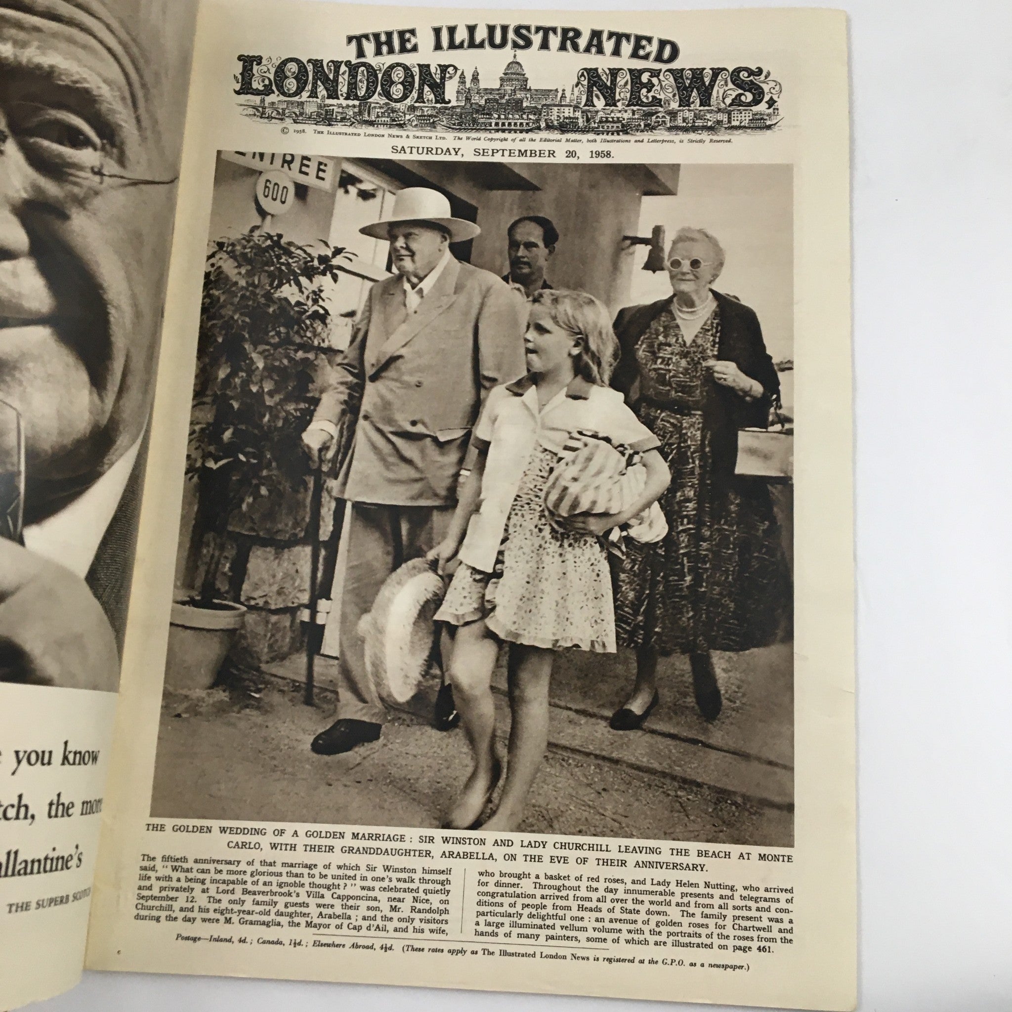 The Illustrated London News September 20 1958 Sir Winston and Lady Churchill