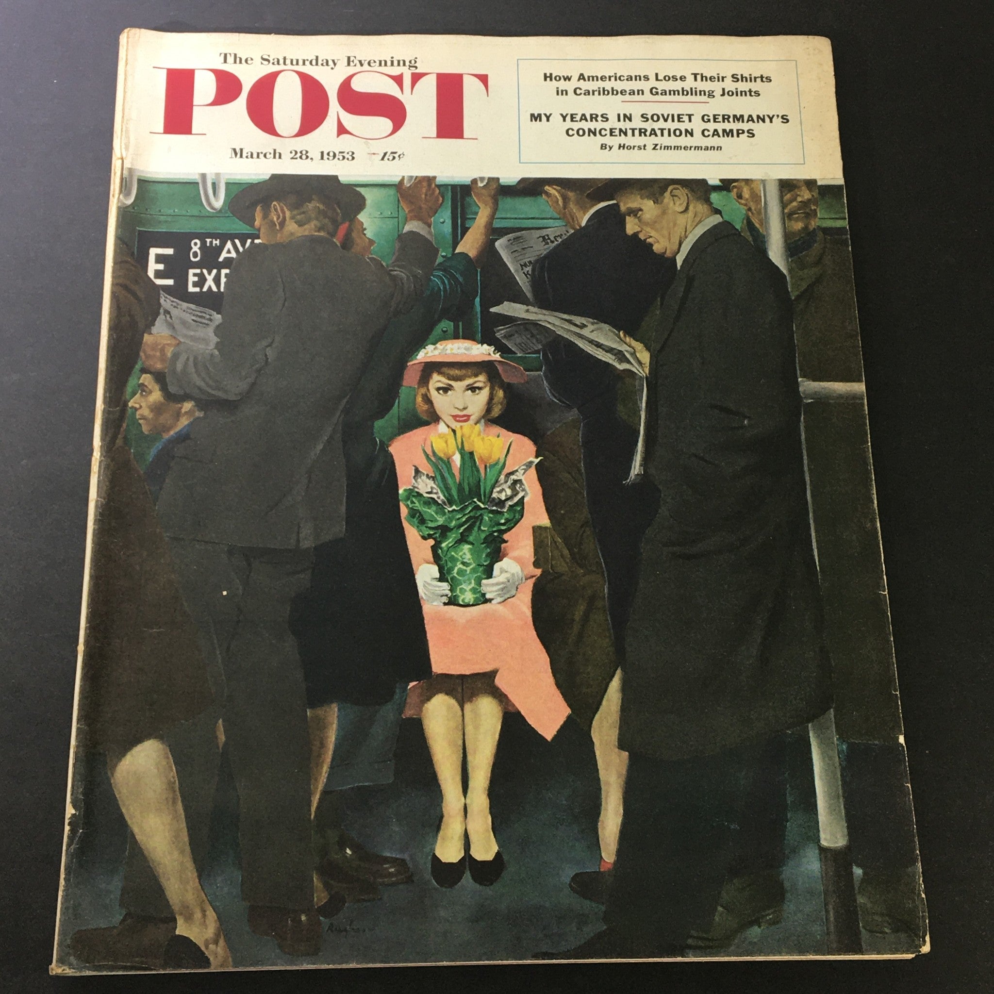 VTG The Saturday Evening Post March 28 1953 Caribbean Gambling Joints, Newsstand