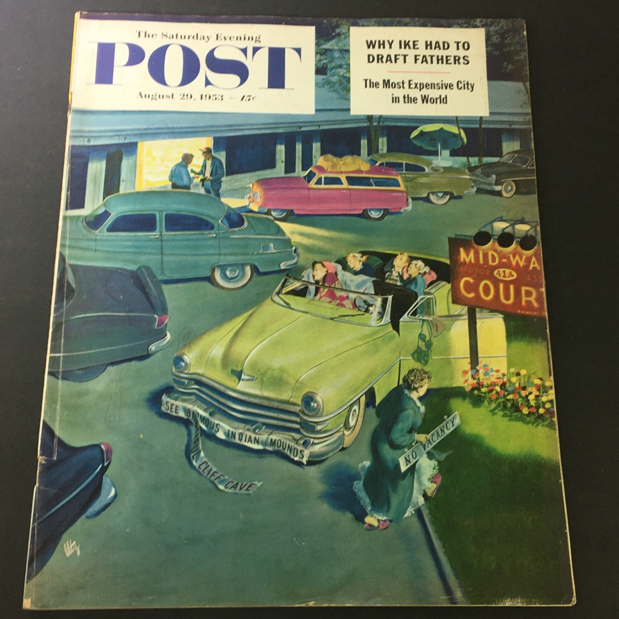 VTG The Saturday Evening Post August 29 1953 Expensive City in World, Newsstand