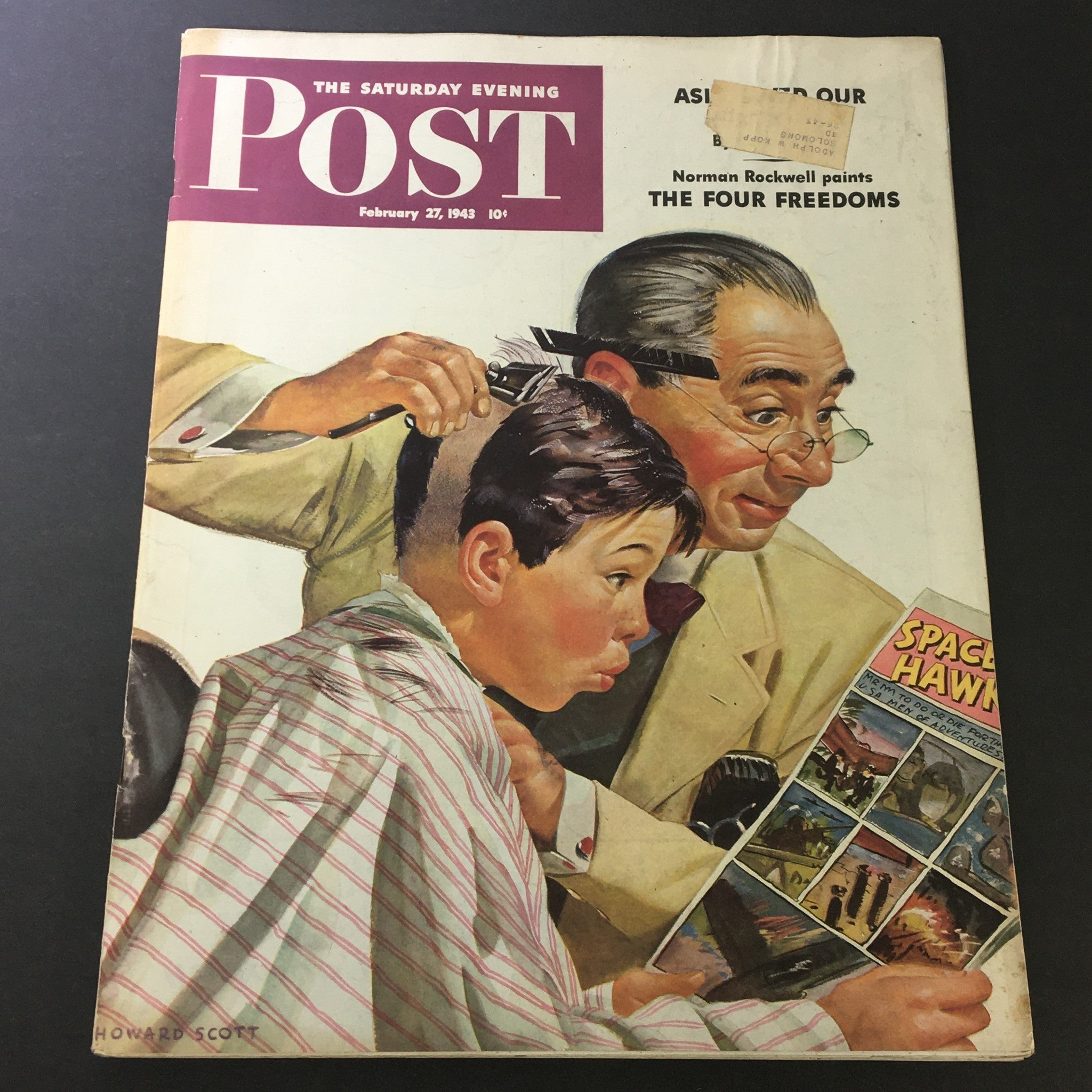 VTG The Saturday Evening Post February 27 1943 Norman Rockwell Paints 4 Freedoms