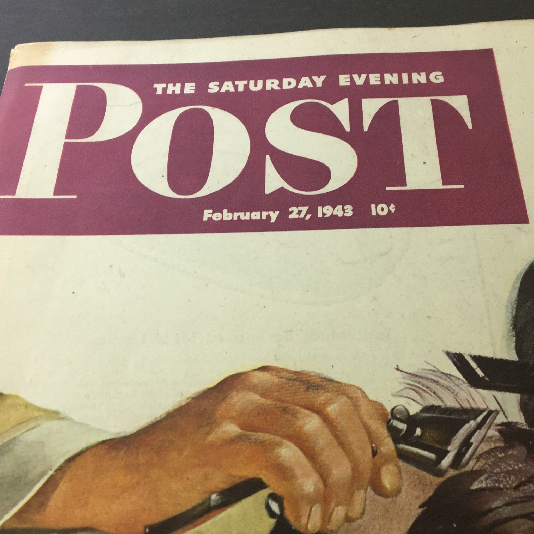 VTG The Saturday Evening Post February 27 1943 Norman Rockwell Paints 4 Freedoms