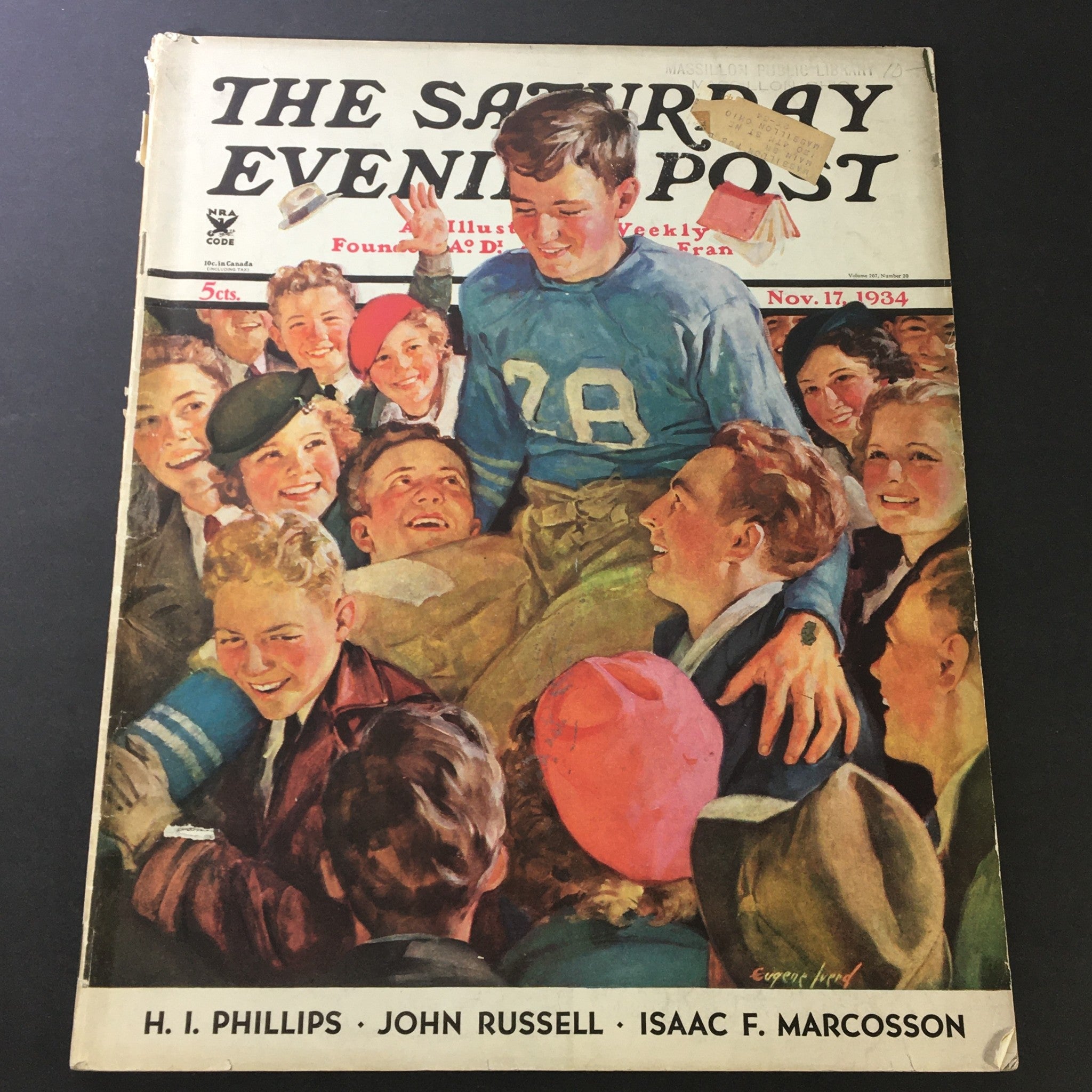 VTG The Saturday Evening Post November 17 1934 H.I. Phillips, John Russell