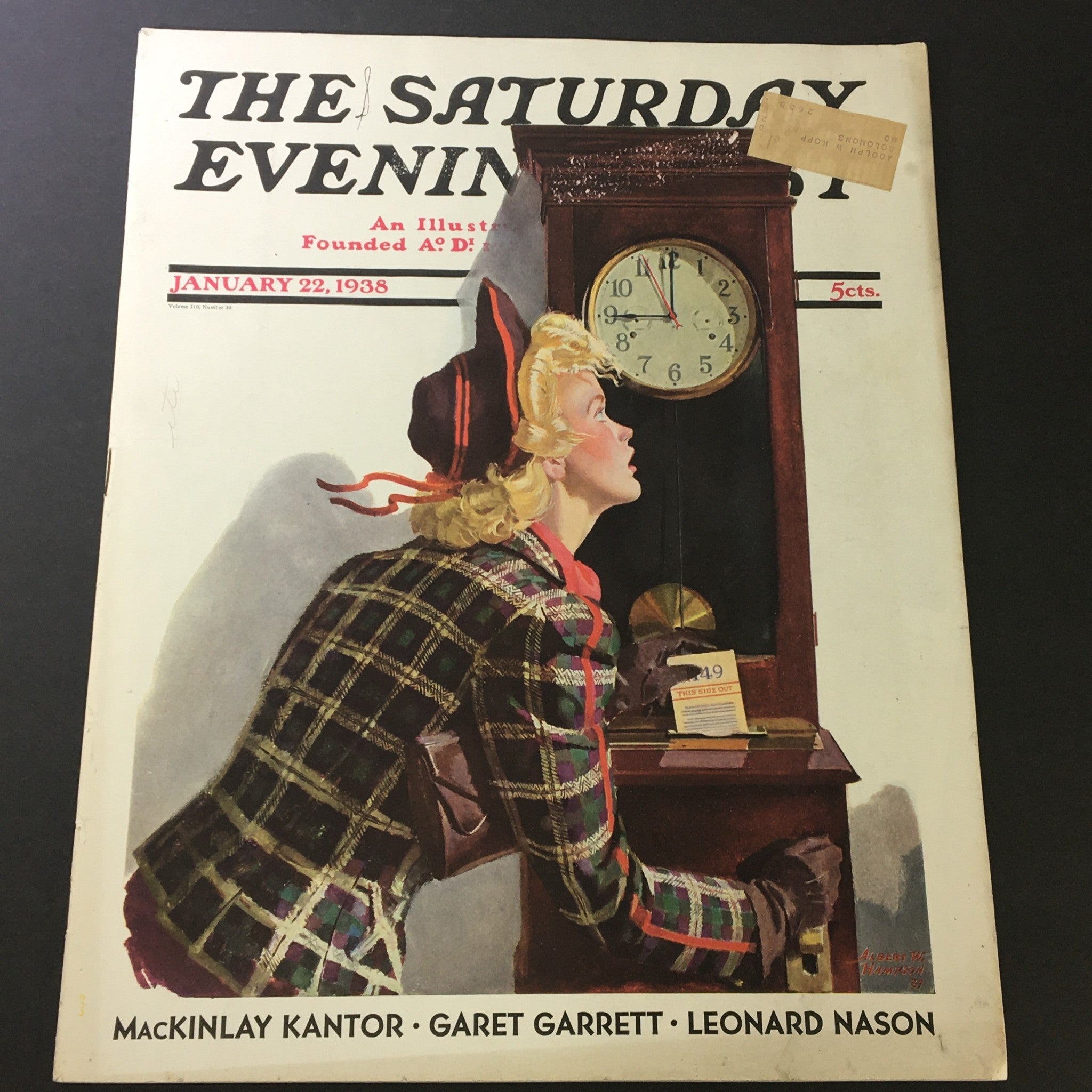 VTG The Saturday Evening Post January 22 1938 MacKinlay Kantor & Garet Garrett