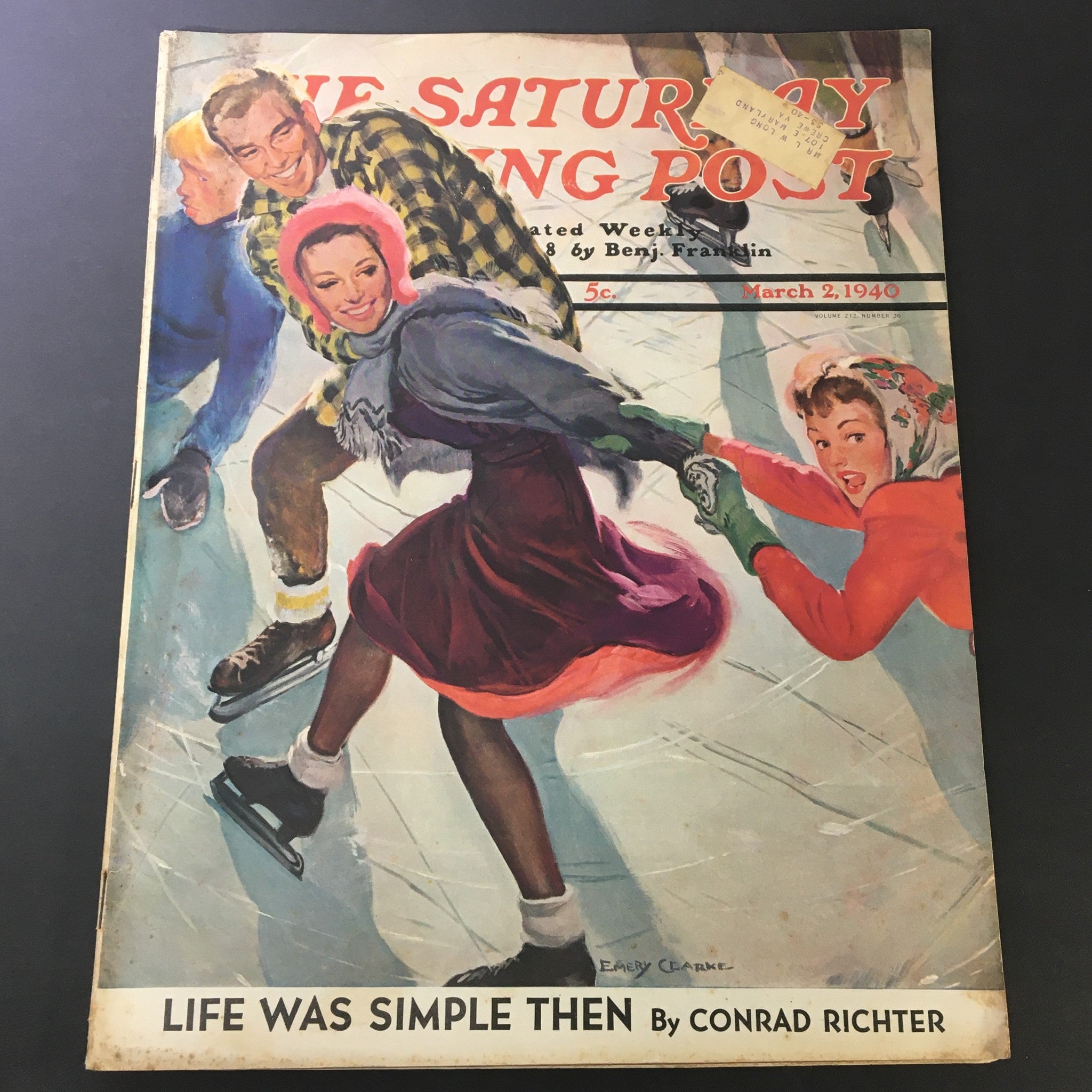 VTG The Saturday Evening Post March 2 1940 Life Was Simple Then, Conrad Richter