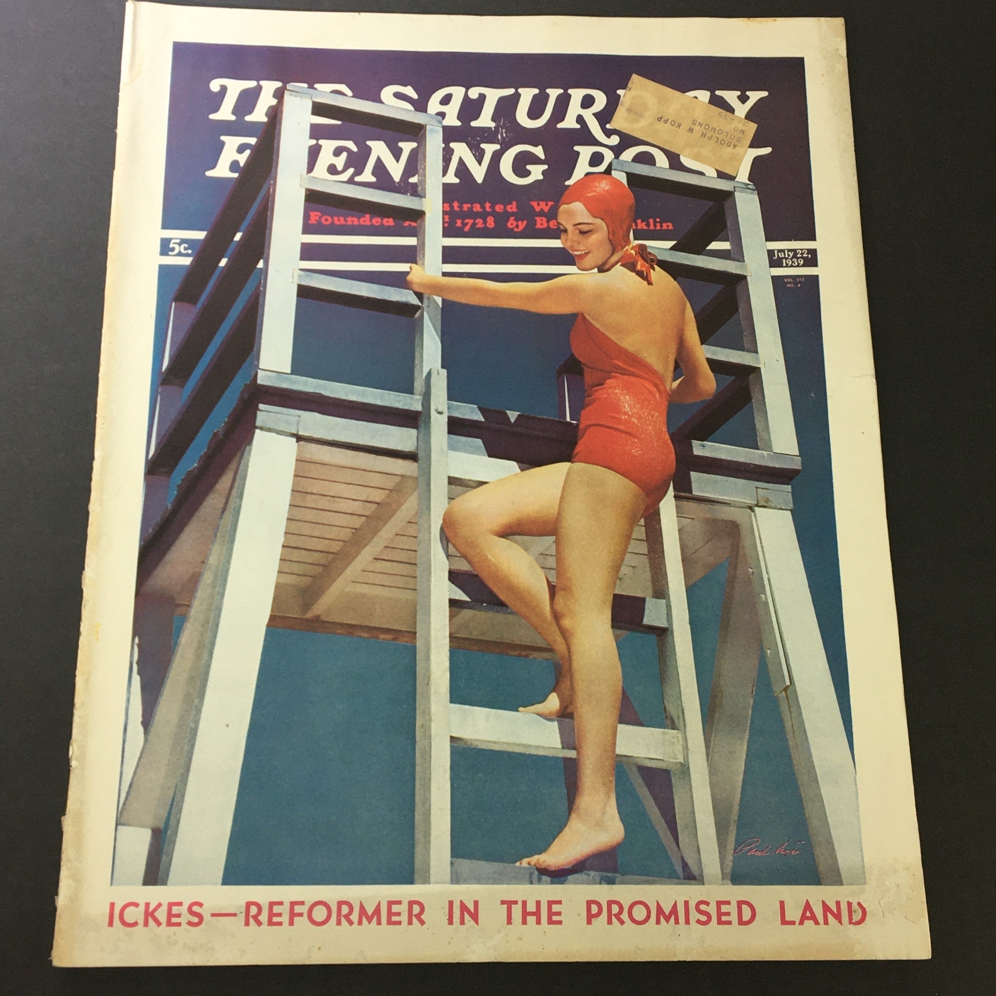 VTG The Saturday Evening Post July 22 1939 Ickes Performer in The Promise Land