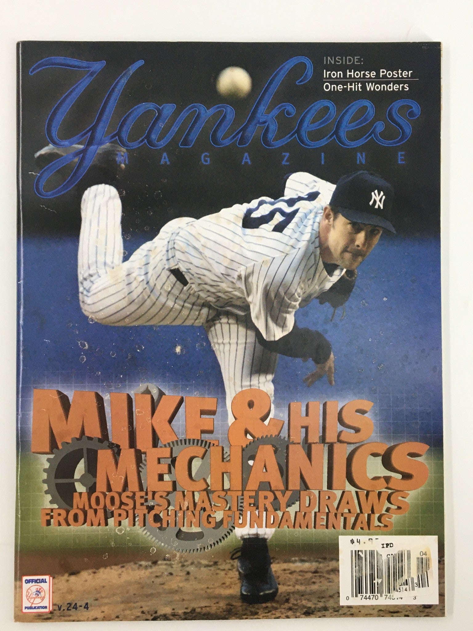 Yankees Magazine June 2003 Mike Moustakas & Lou Gehrig Photo No Label