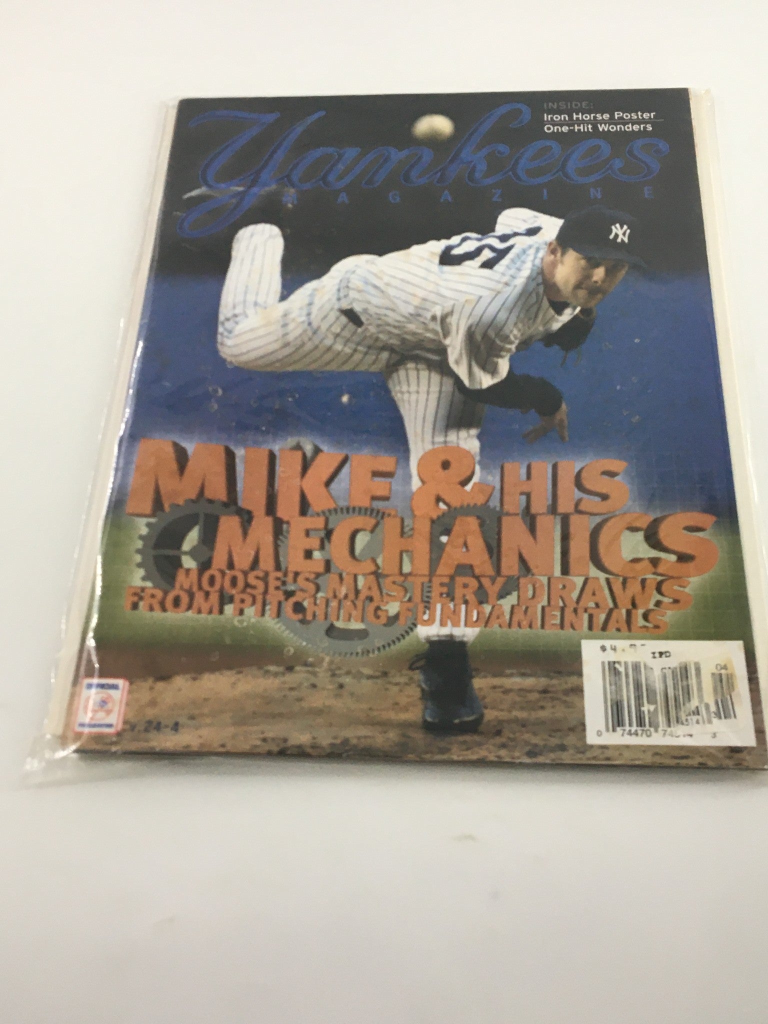 Yankees Magazine June 2003 Mike Moustakas & Lou Gehrig Photo No Label