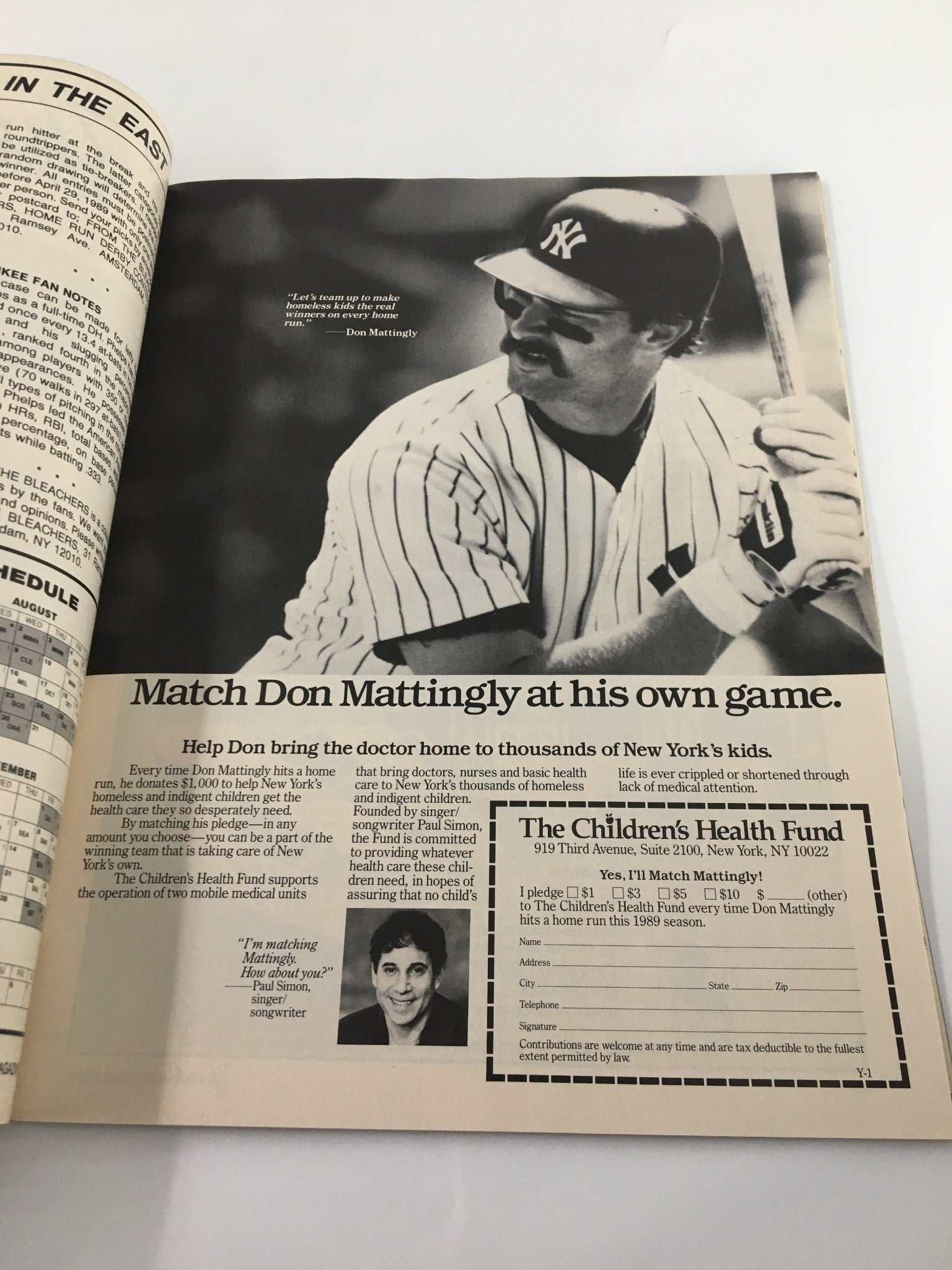 VTG Yankees Magazine May 4 1989 Rickey Henderson, Lefty Gomez No Label