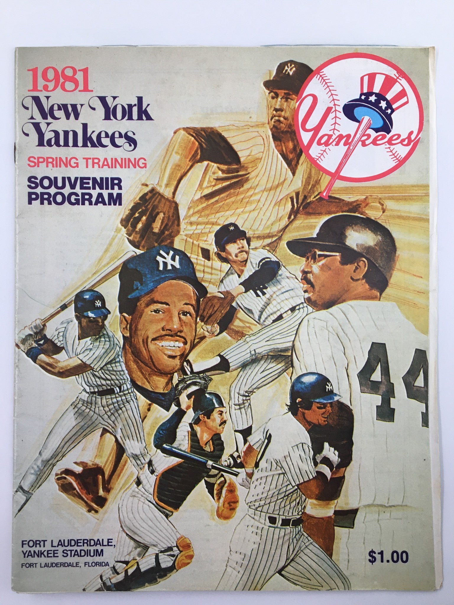 1981 MLB New York Yankees Souvenir Program Reggie Jackson No Label