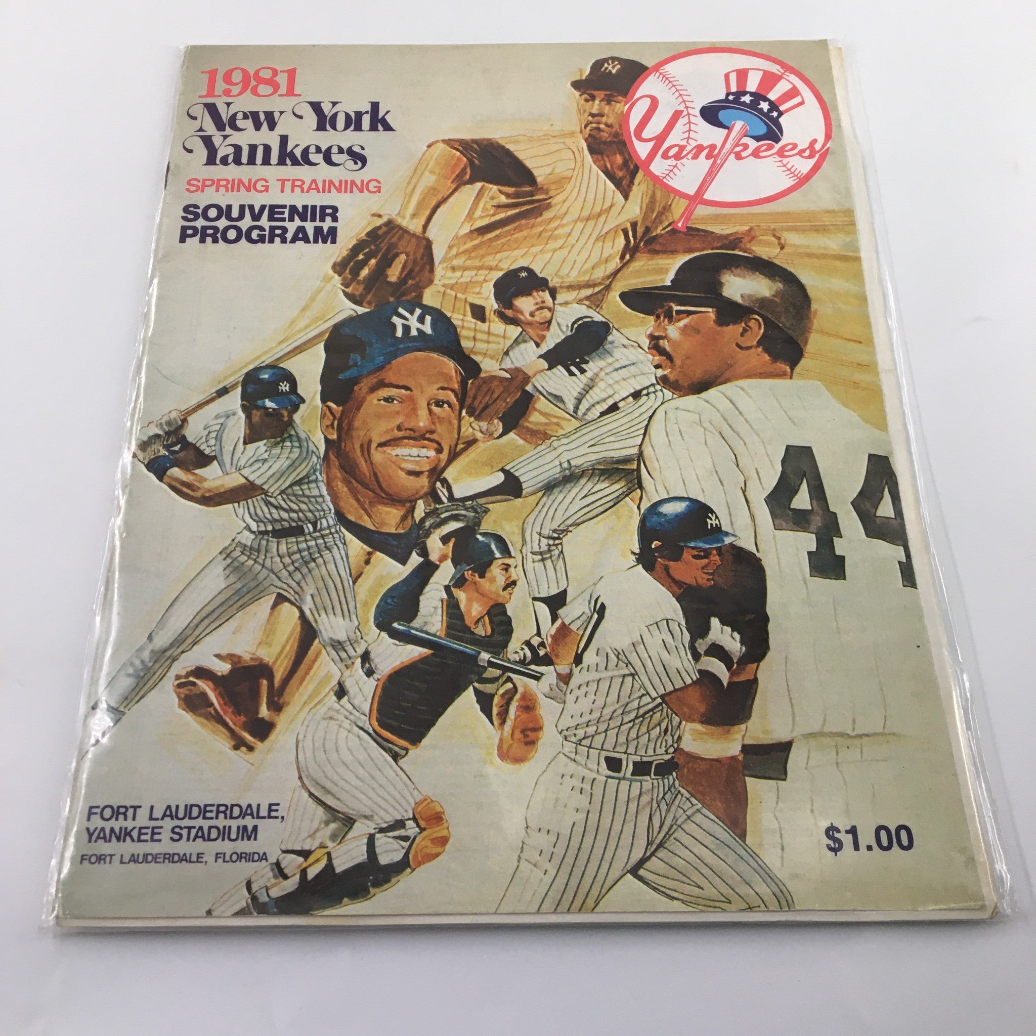 1981 MLB New York Yankees Souvenir Program Reggie Jackson No Label