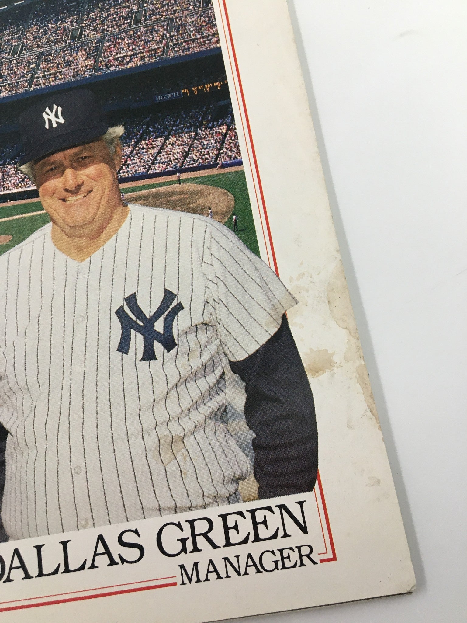 1989 New York Yankees Scorebook & Souvenir Program Dallas Green No Label