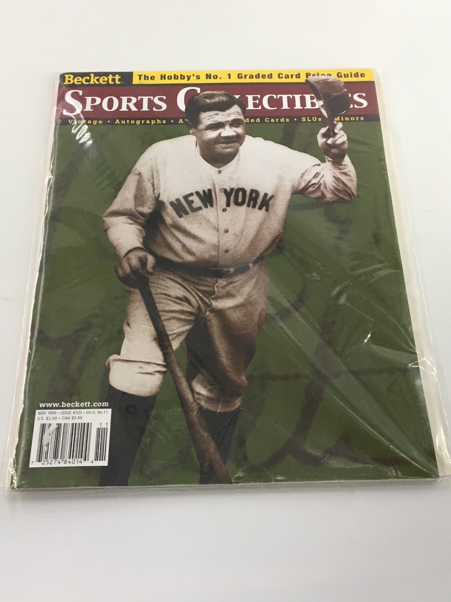 Beckett Sports Collectibles November 1999 #103 Babe Ruth No Label