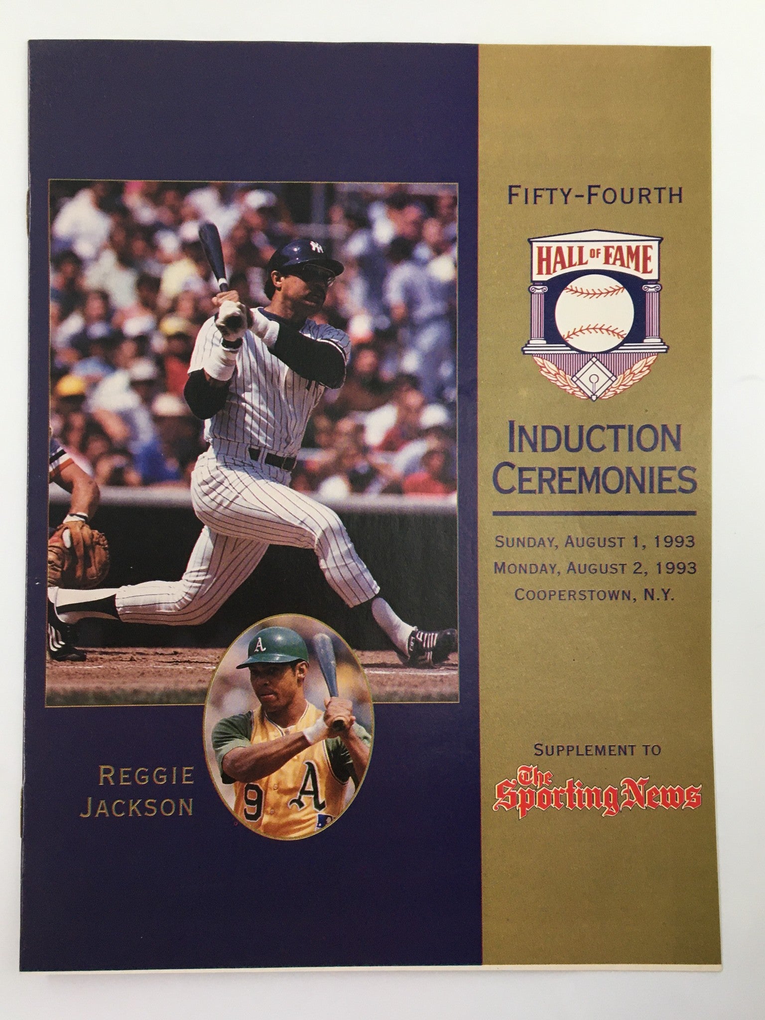 1993 The Sporting News Fifty-Fourth Annual Program Reggie Jackson No Label