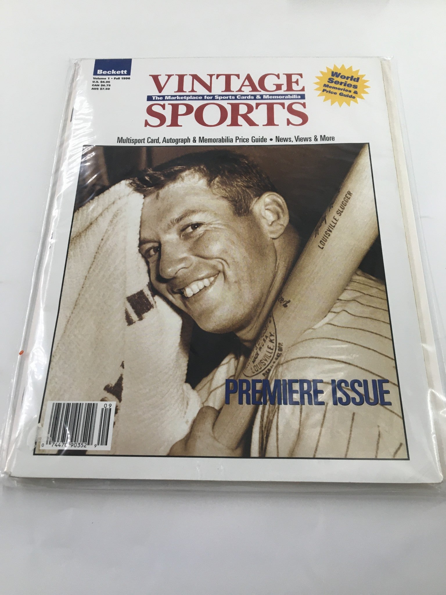 Beckett Vintage Sports Magazine Fall 1996 Mickey Mantle Premier Issue No Label