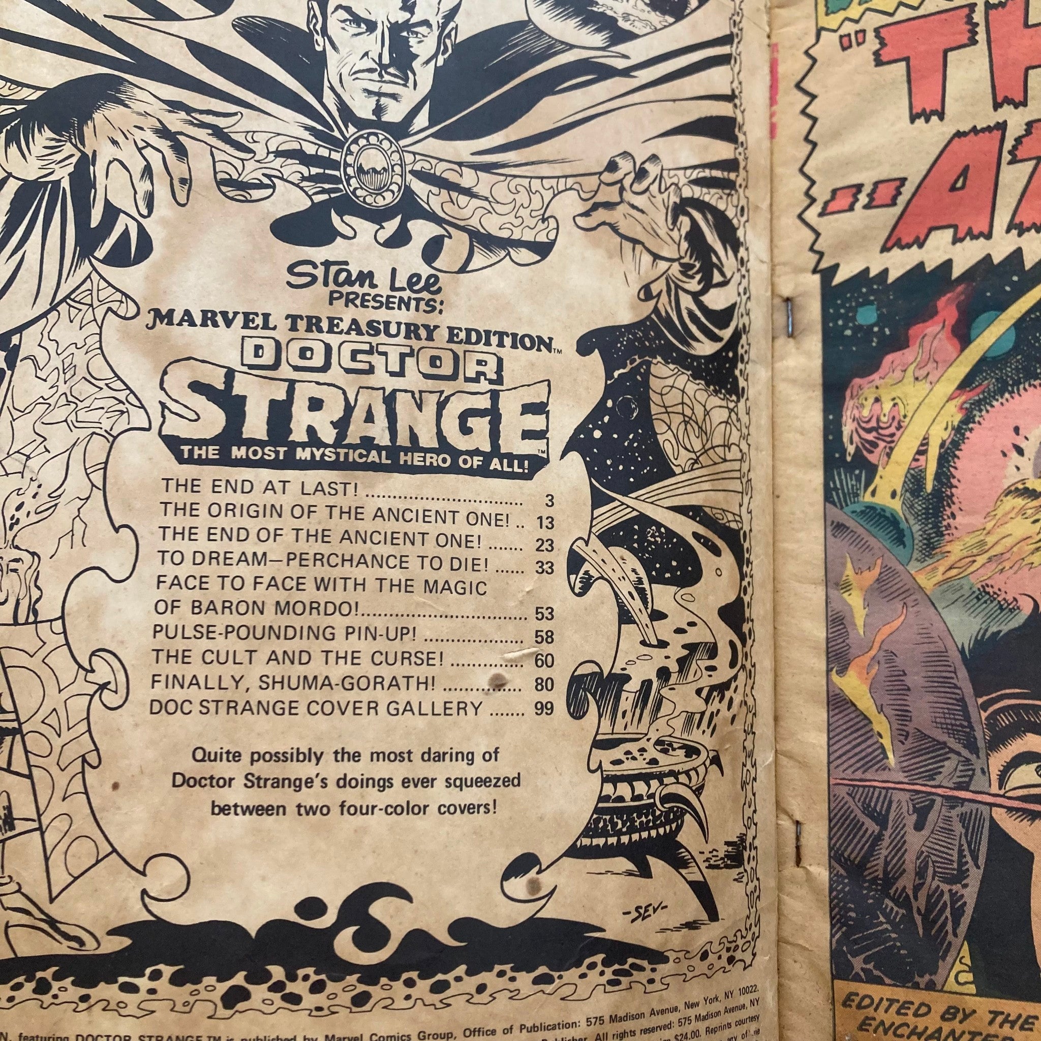 VTG 1974 No. 6  Stan Lee Marvel Treasury Ed. Doctor Strange The Sorcerer Supreme