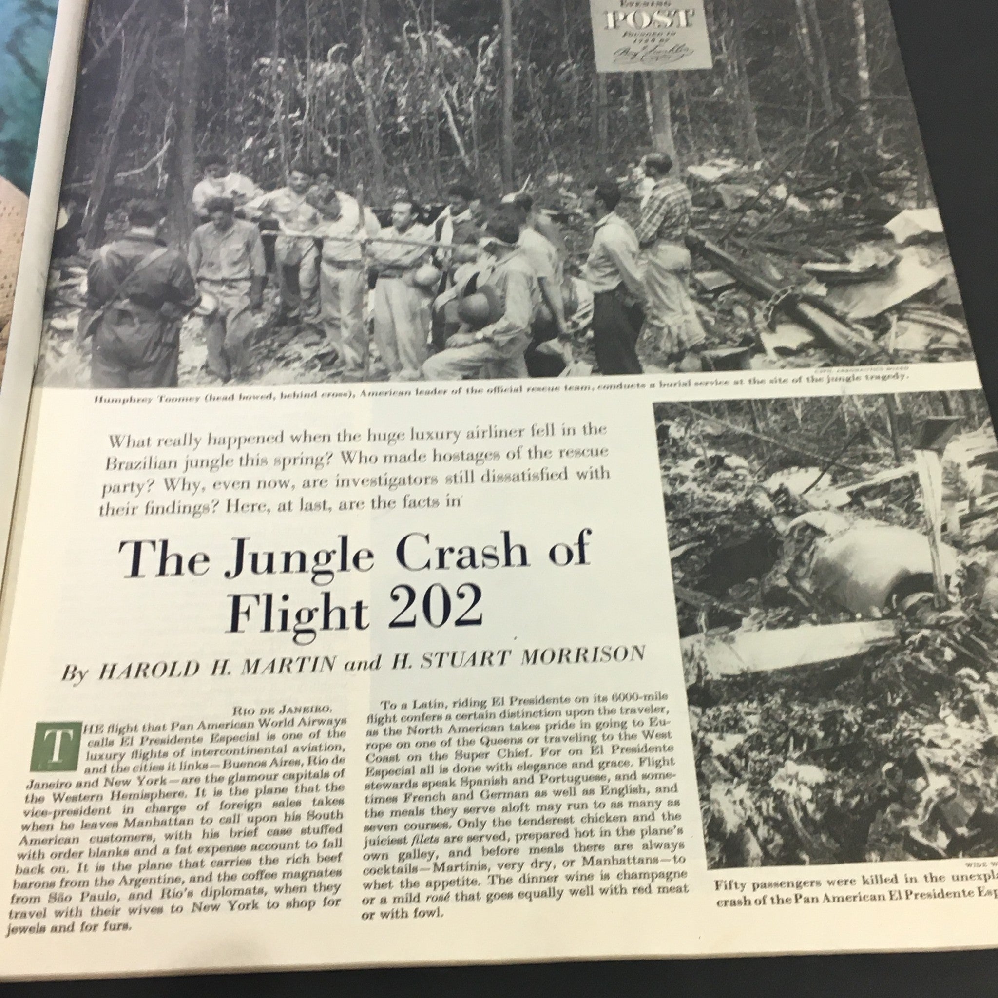 The Saturday Evening Post July 26 1952 The Jungle Crash of Flight 202 Air Lines