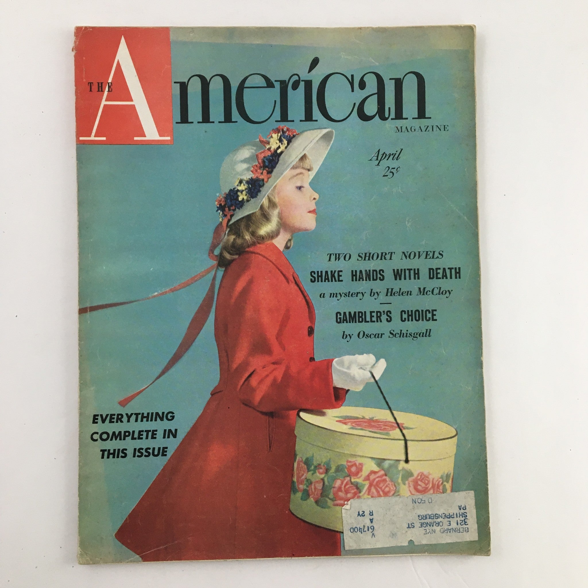 The American Magazine April 1950 Model Lorna Gail Gilliam in a Hat by Sally