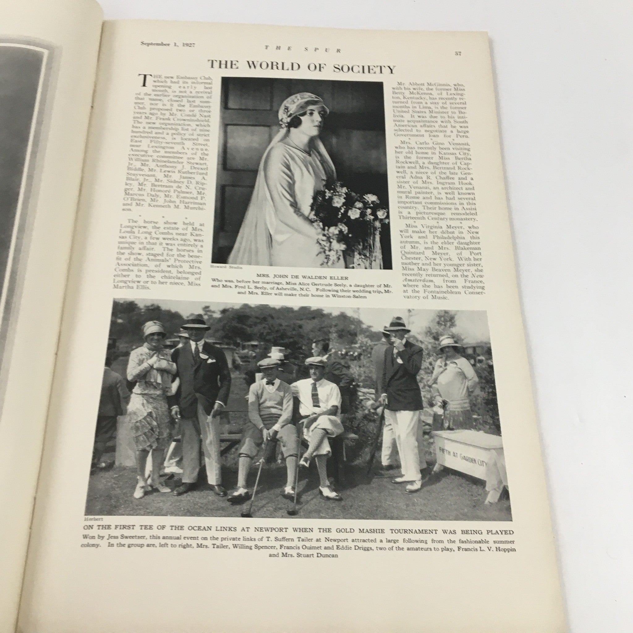 VTG The Spur Magazine September 1 1927 Fashionable Folk at Saratoga No Label