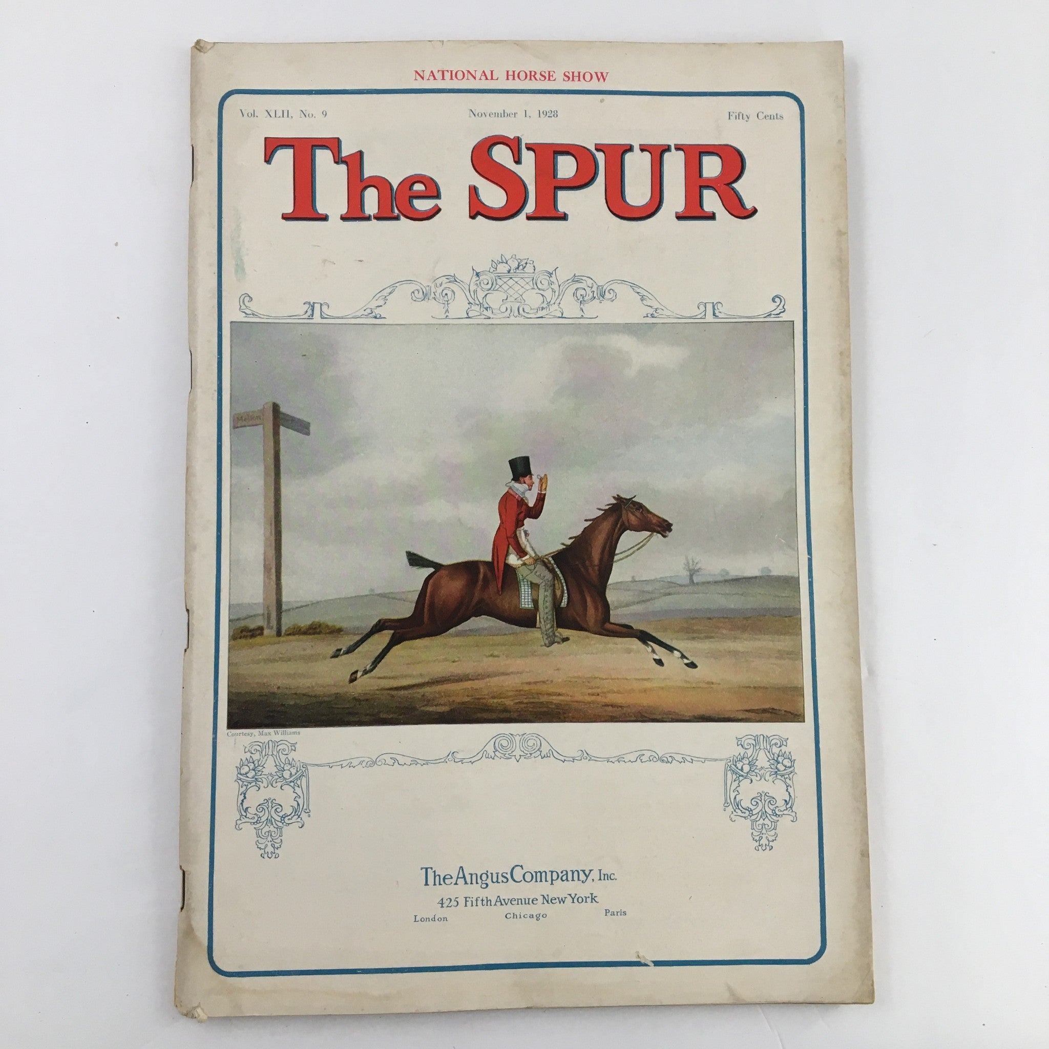 VTG The Spur Magazine November 1 1928 The National Horse Show No Label