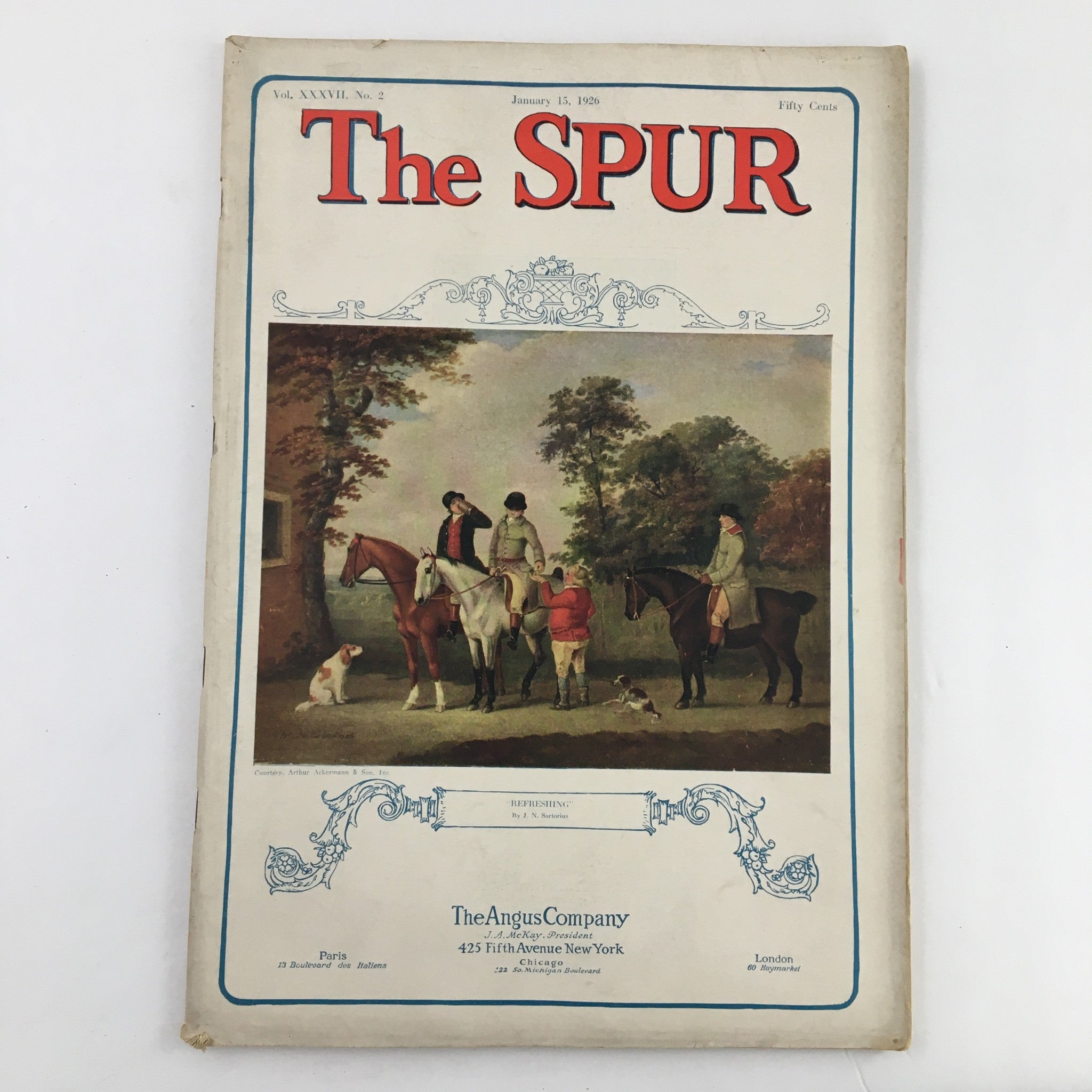 VTG The Spur Magazine January 15 1926 Refreshing by J. N. Sartorius No Label