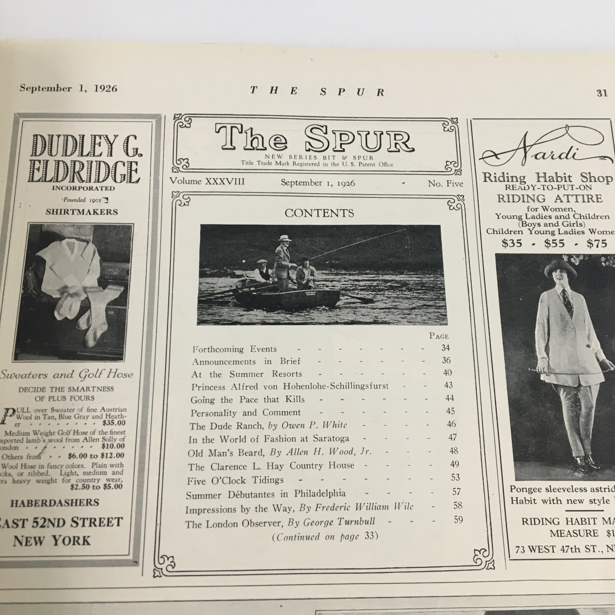 VTG The Spur Magazine September 1 1926 The London Observer by George T. No Label