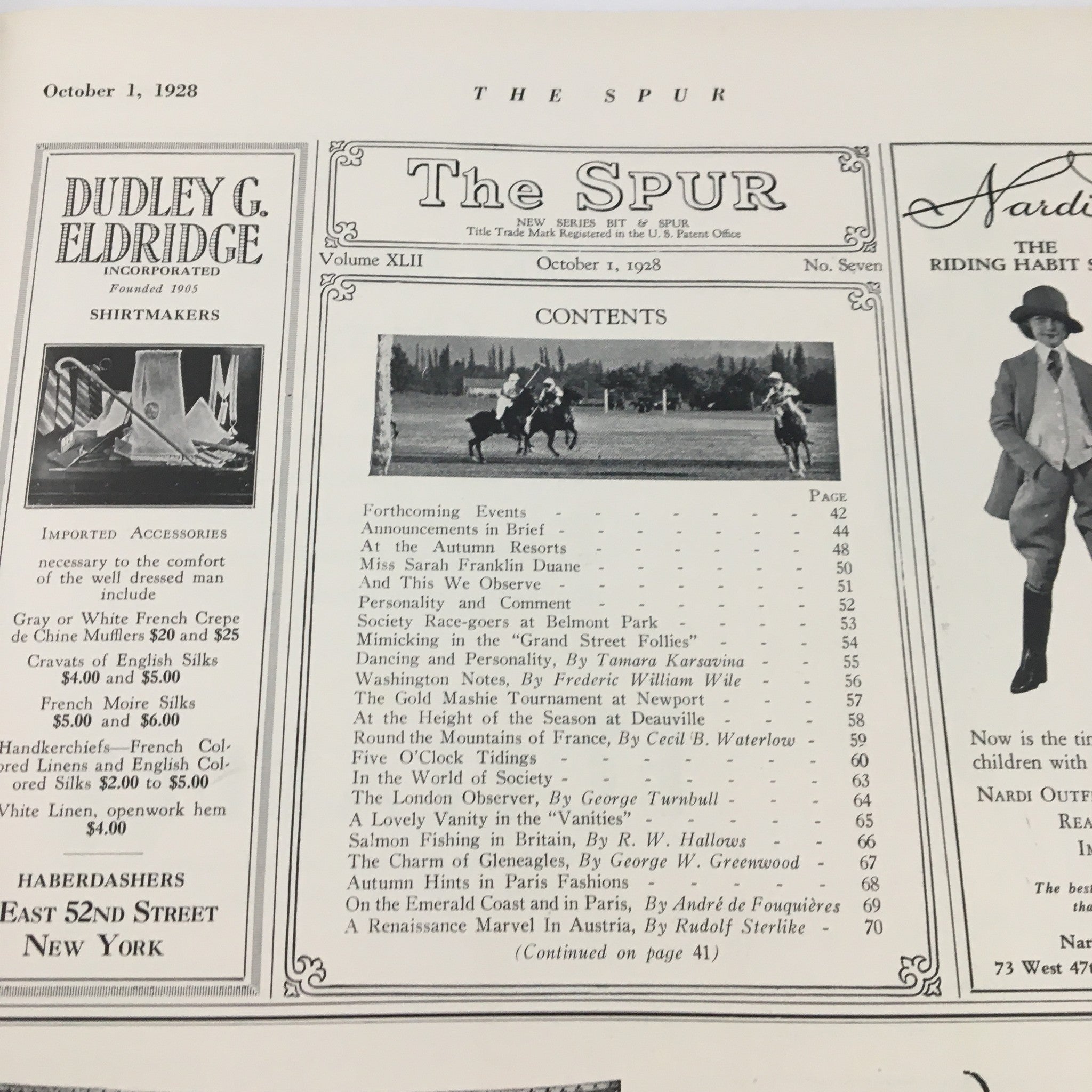 VTG The Spur Magazine October 1 1928 The Charm of Gleneagles No Label